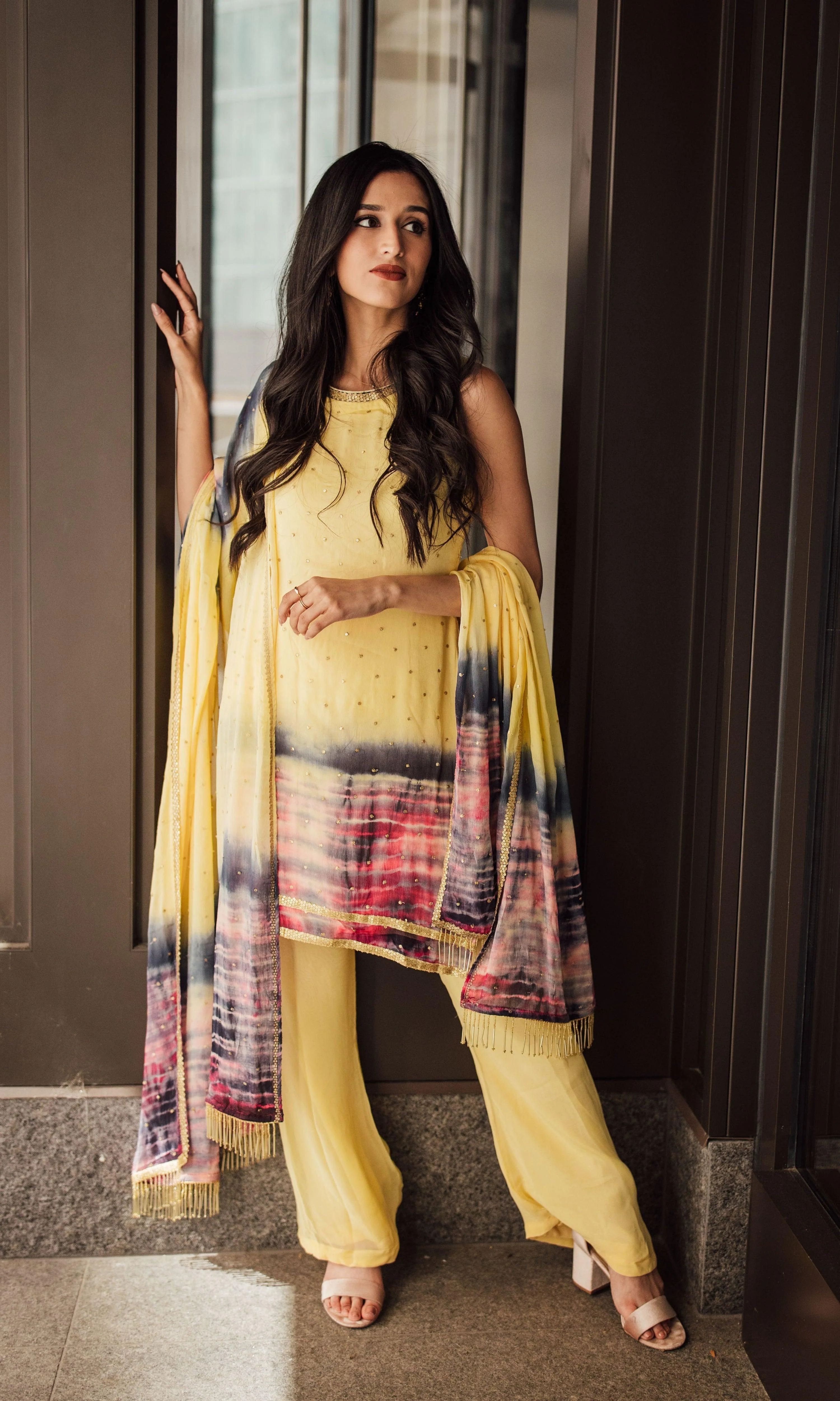 Zaria Yellow Salwar Kameez Set
