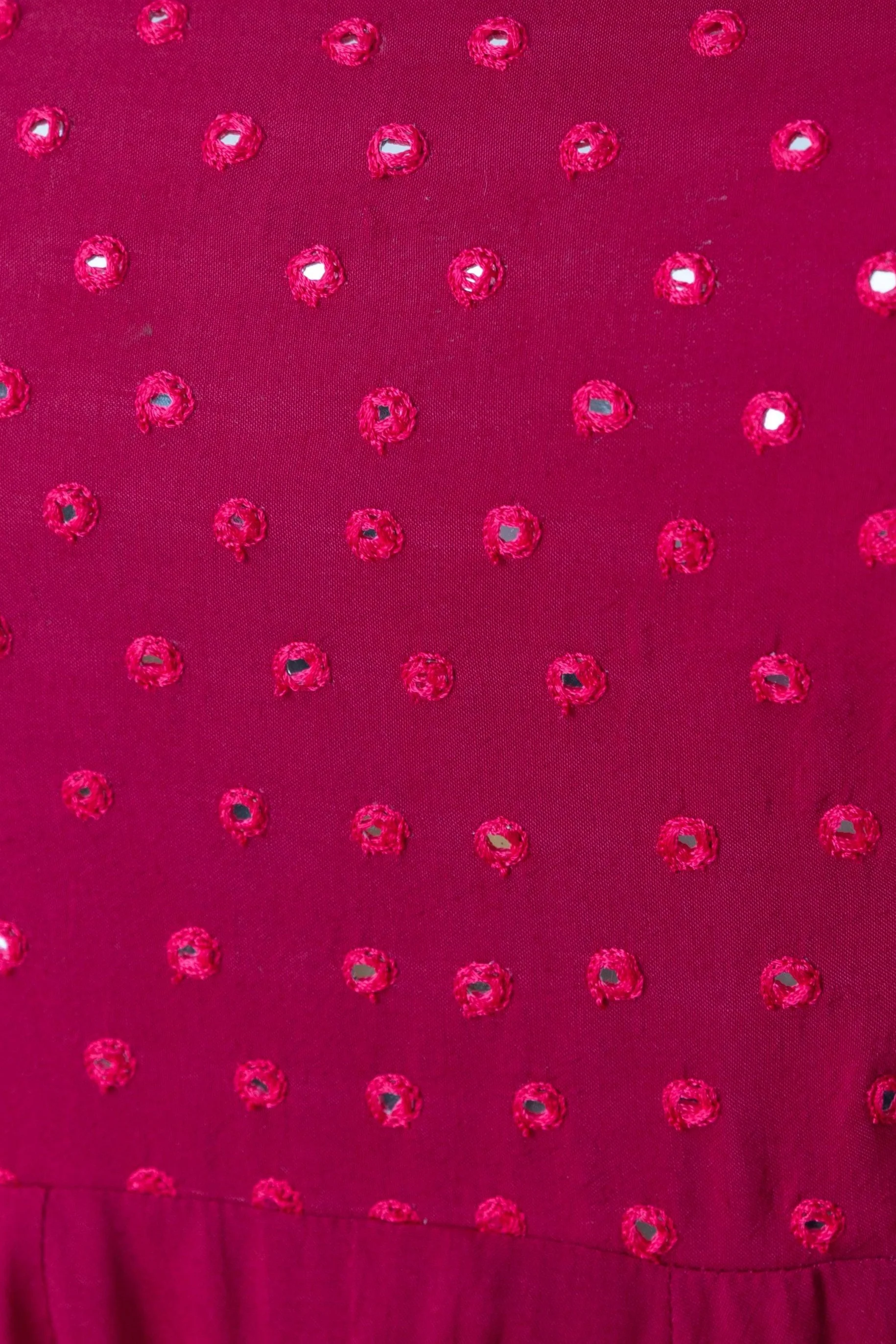 Red Gown with Embroidery - Image 6