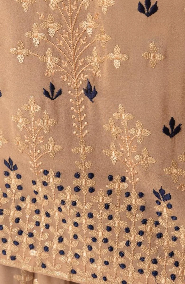 Jemma Flared Palazzo Pantsuit with Dupatta - Image 3