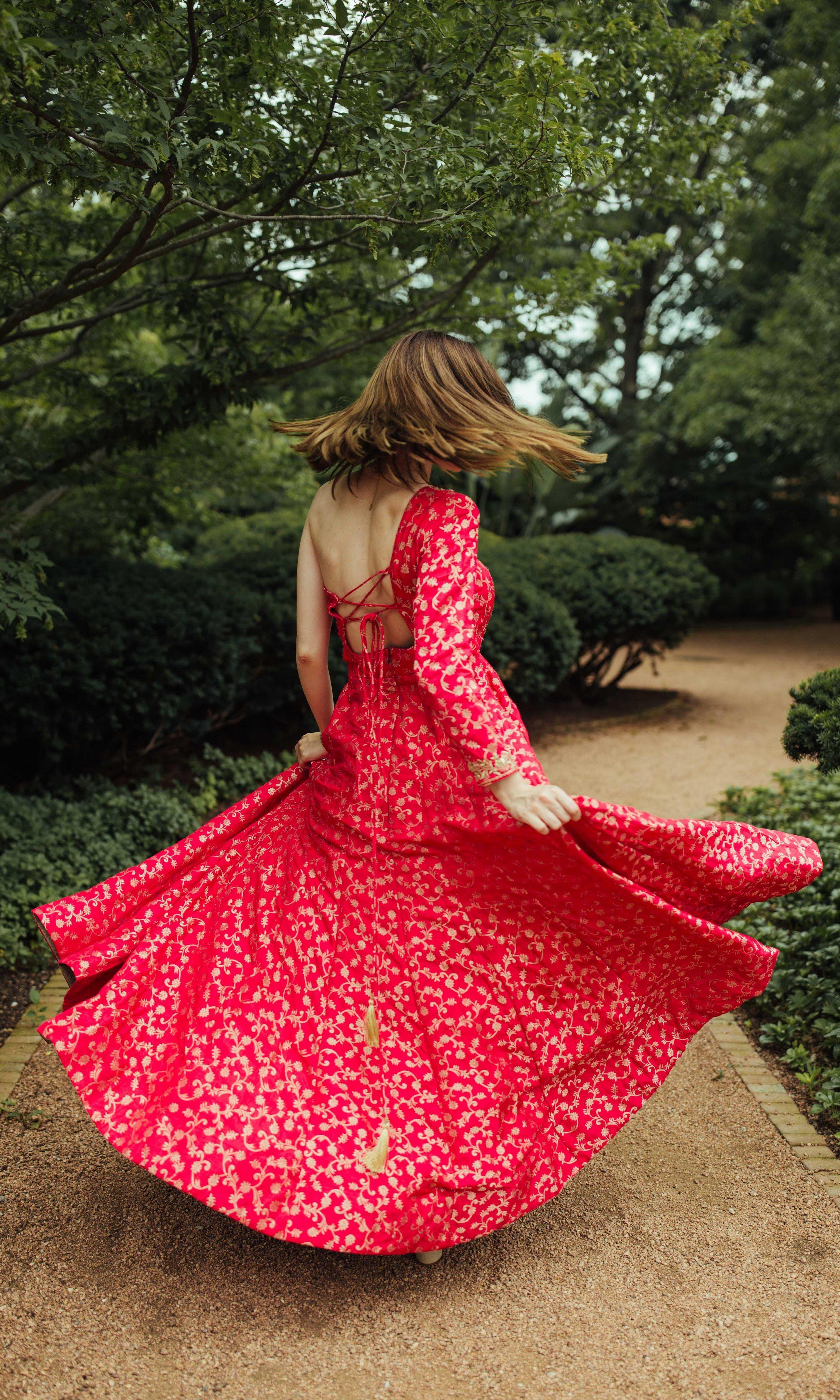 Pink One Shoulder Gown - Image 3