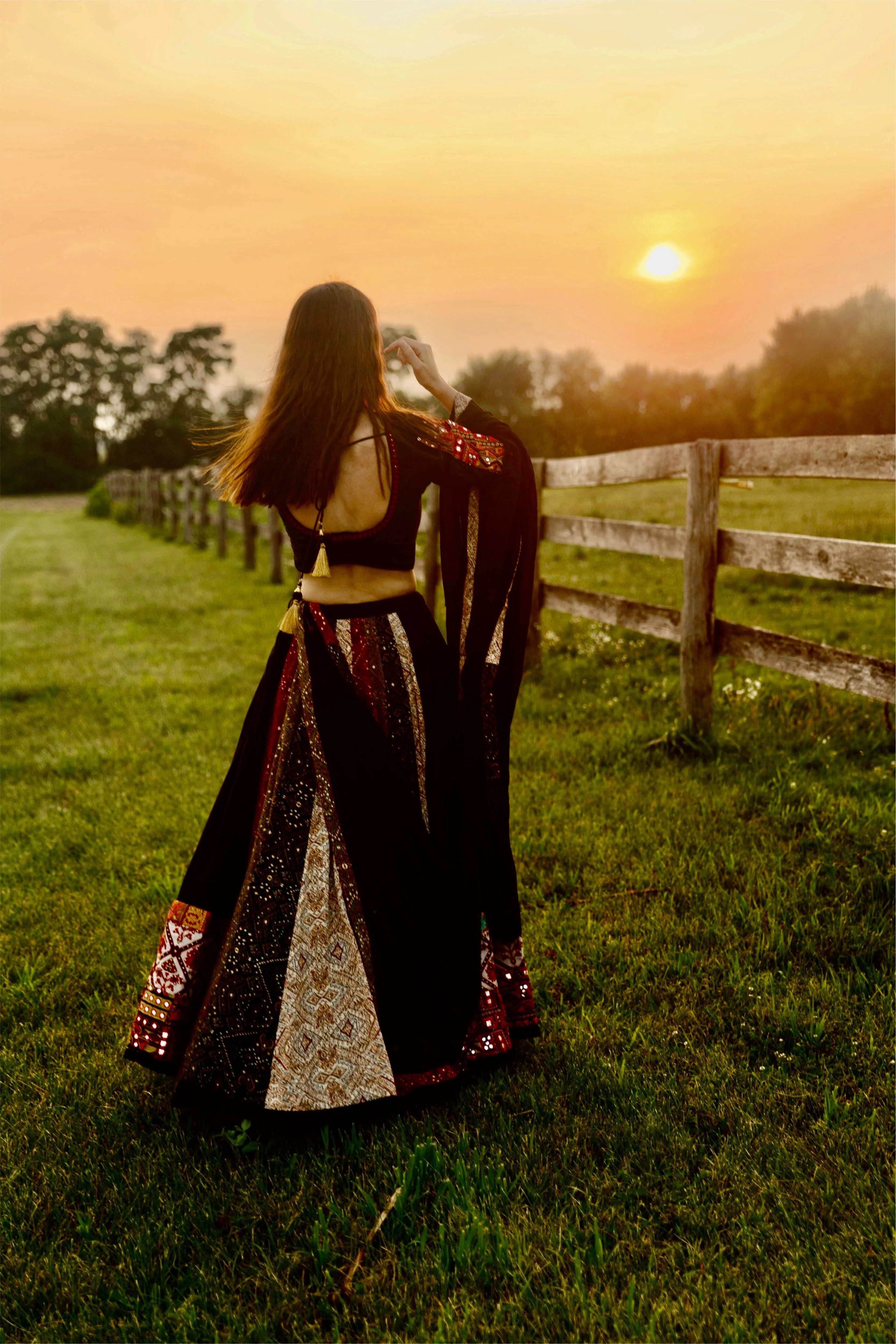 Black Lehenga Choli Set - Image 3