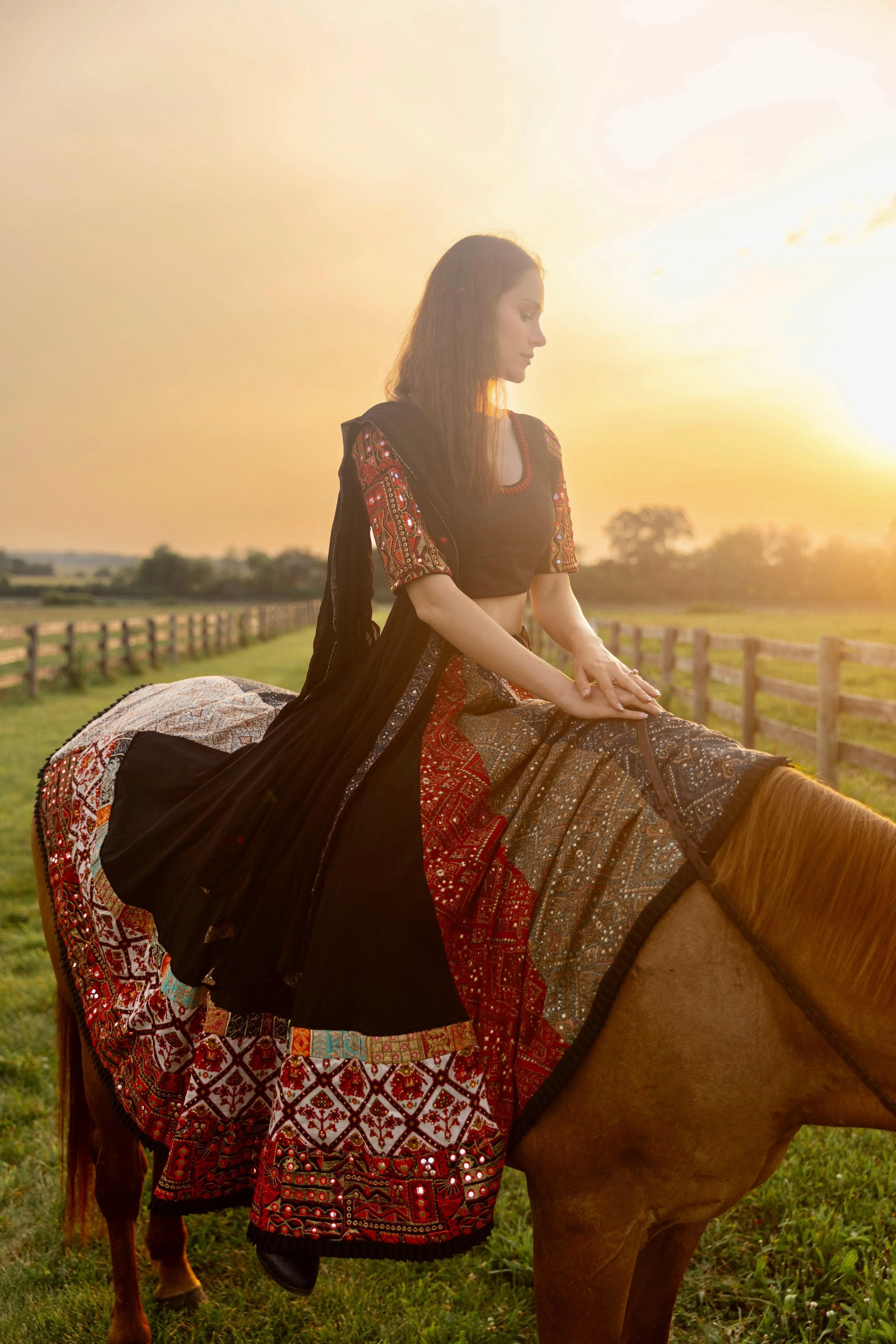 Black Lehenga Choli Set - Image 6