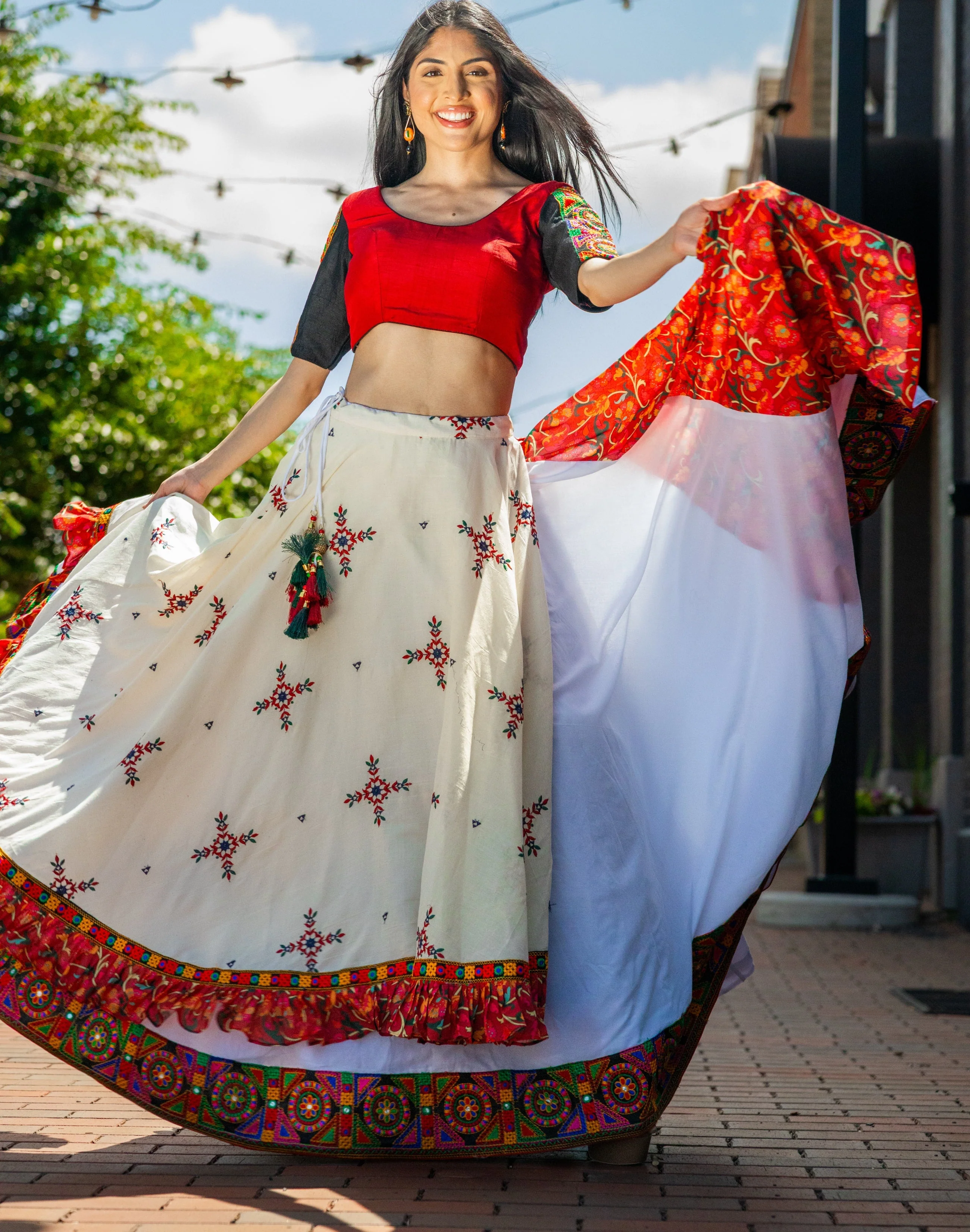 Full Flare Layered Chaniya Choli - Image 2