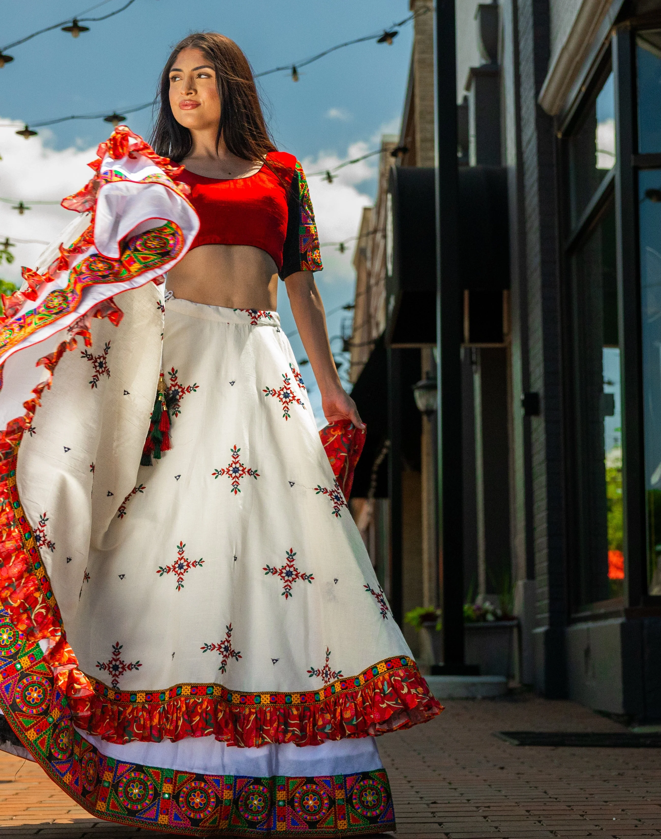 Full Flare Layered Chaniya Choli - Image 3