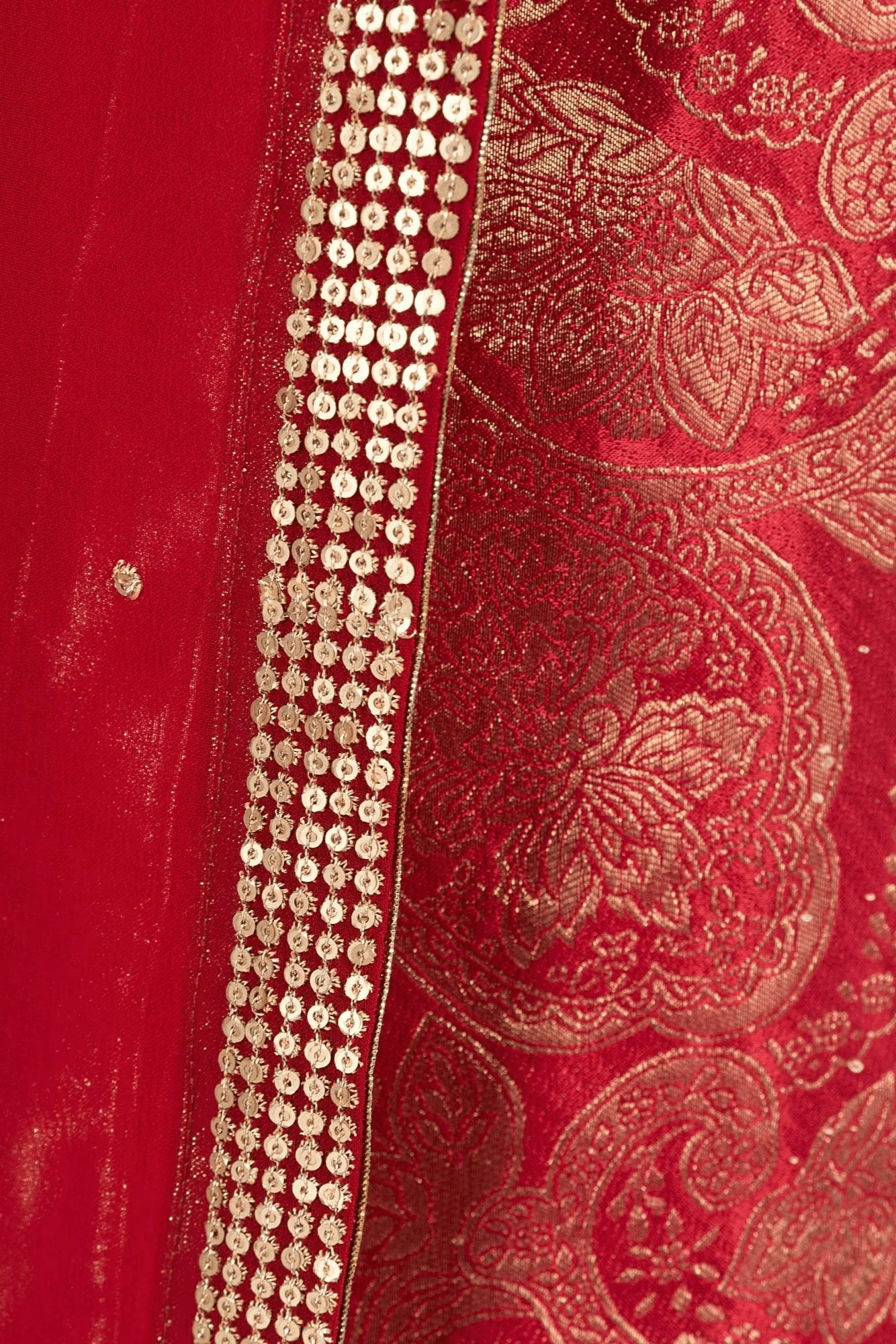 Coraline Banarasi Silk Red Salwar Kameez Set - Image 3