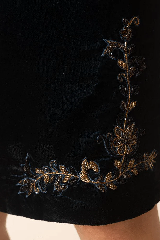 Halter Velvet Mini Dress - Image 5