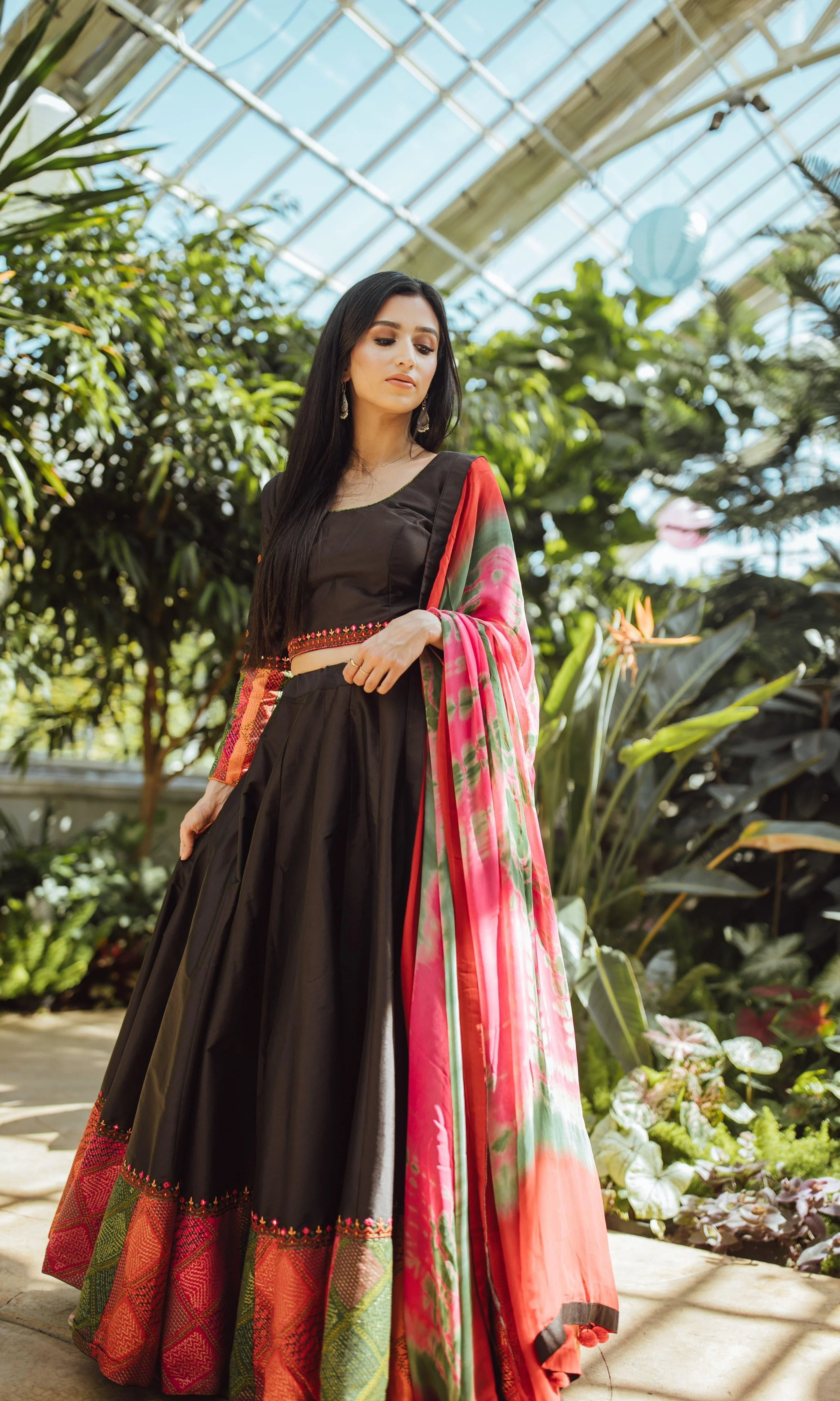 Silk Black Chaniya Choli Set - Image 4
