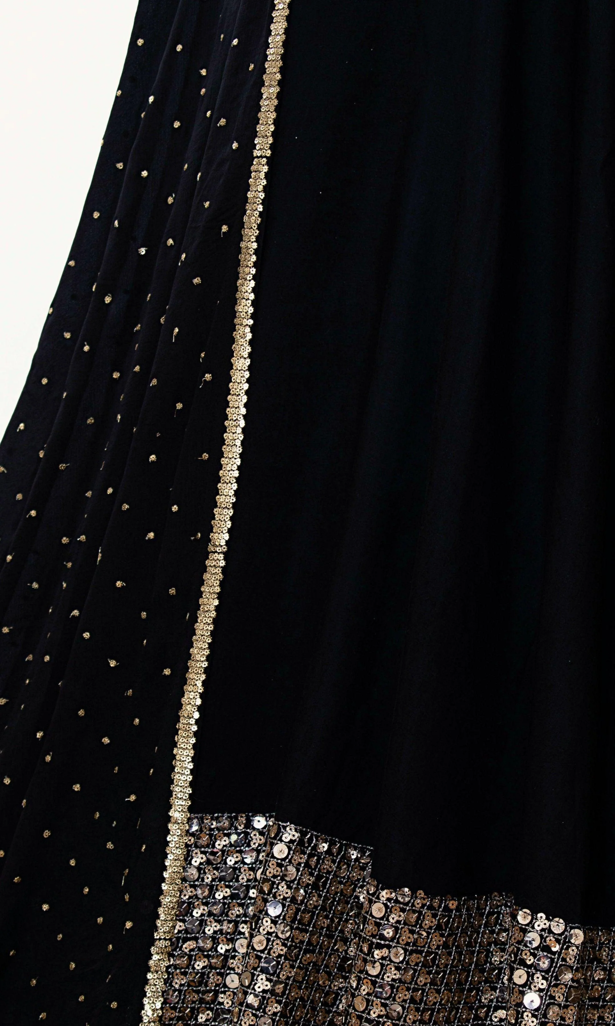 Timeless Black Lehenga Choli With Sequins Embroidery - Image 5