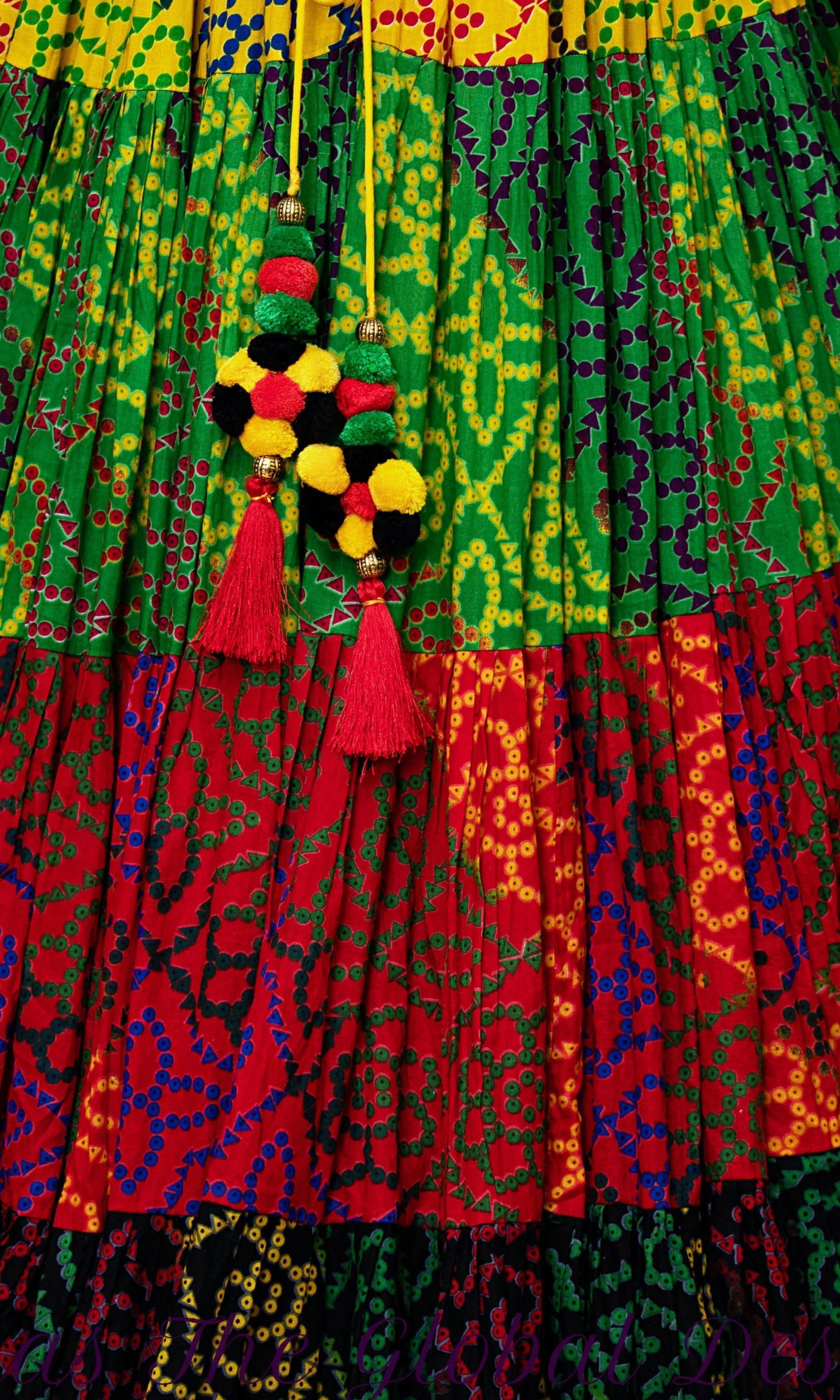 Full Flare Tropical Multicolor Chaniya Choli - Image 3