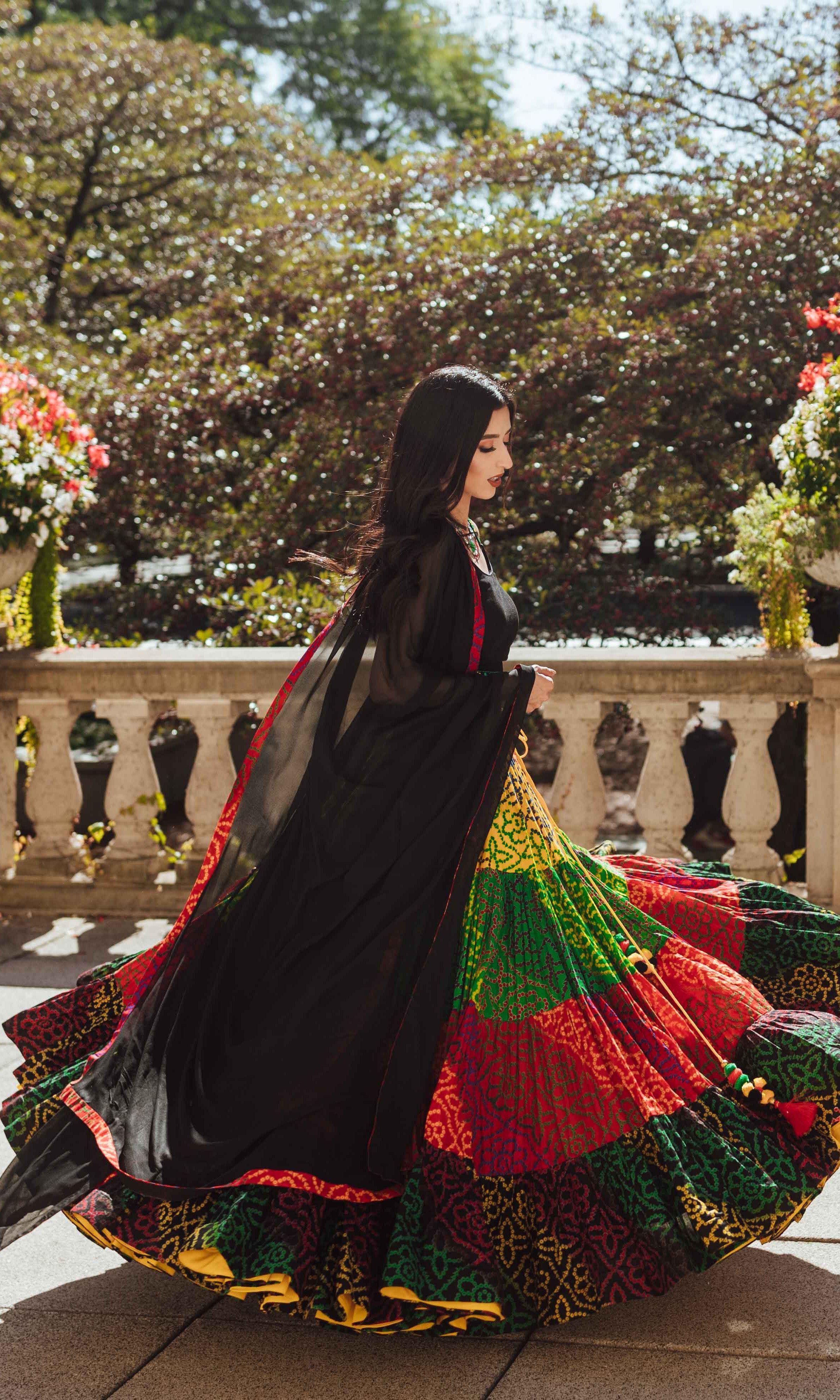 Full Flare Tropical Multicolor Chaniya Choli - Image 5