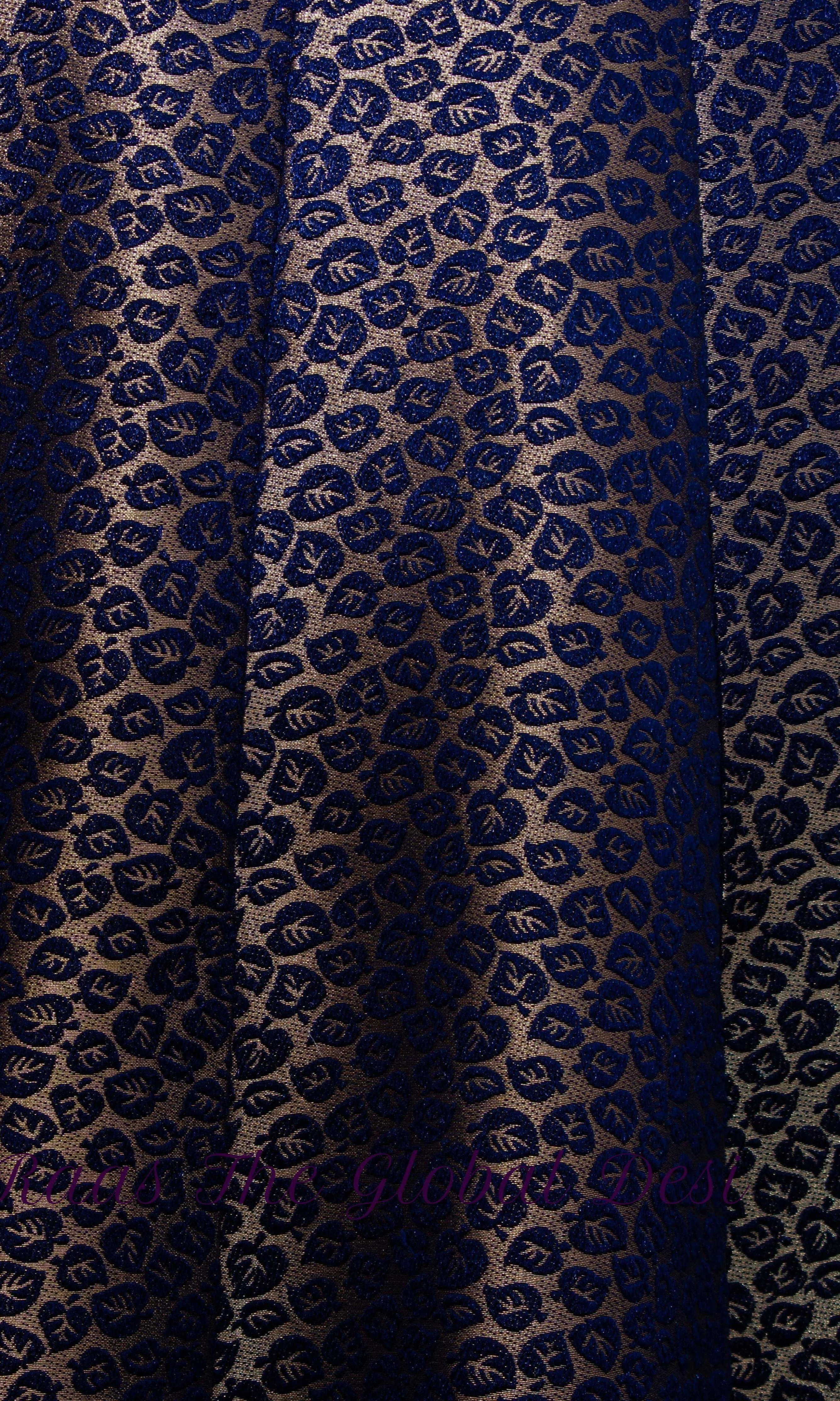 Navy Lehenga with Hand Embroidered Blouse - Image 3