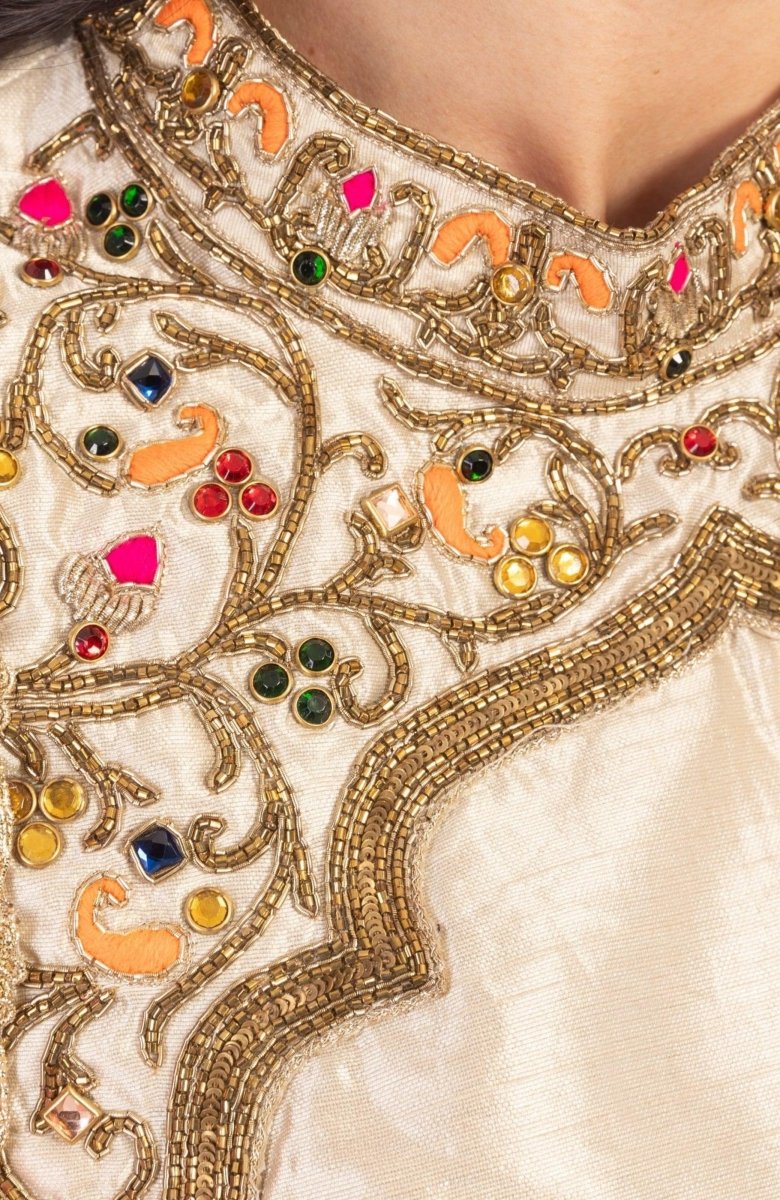 Oli Beige Chaniya Choli Sequins Embroidered - Image 4