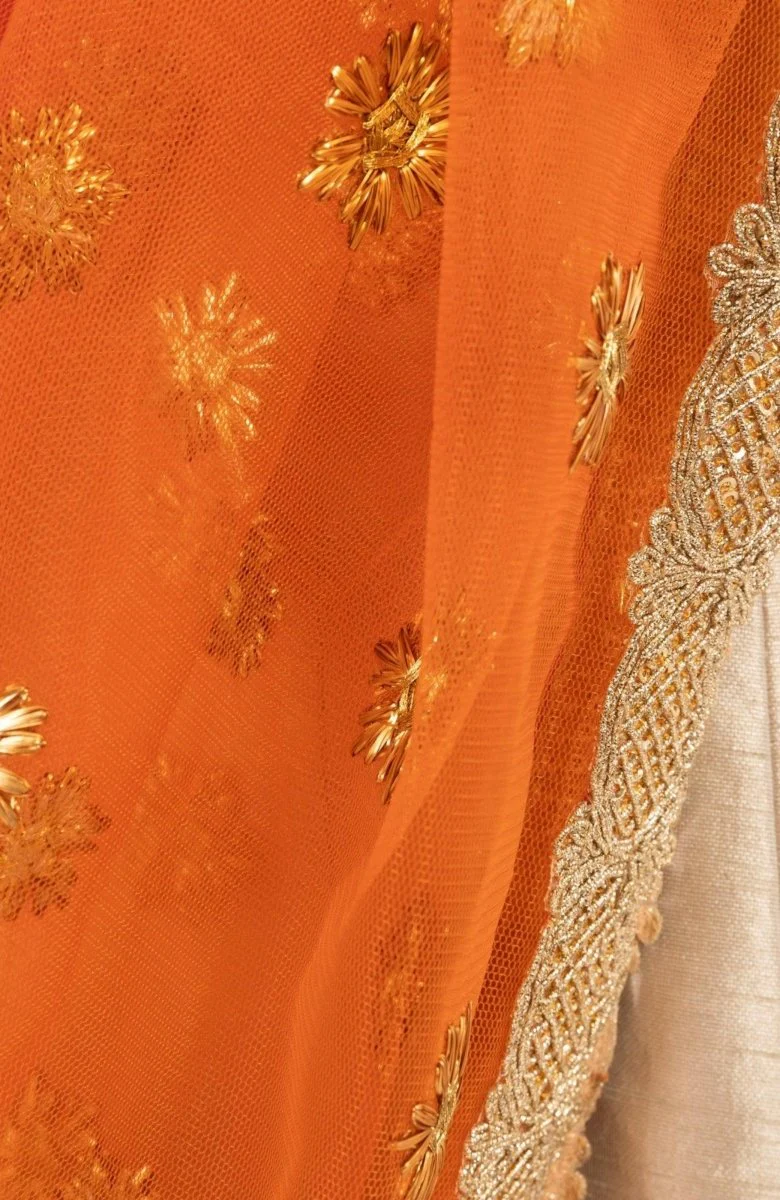 Oli Beige Chaniya Choli Sequins Embroidered - Image 6