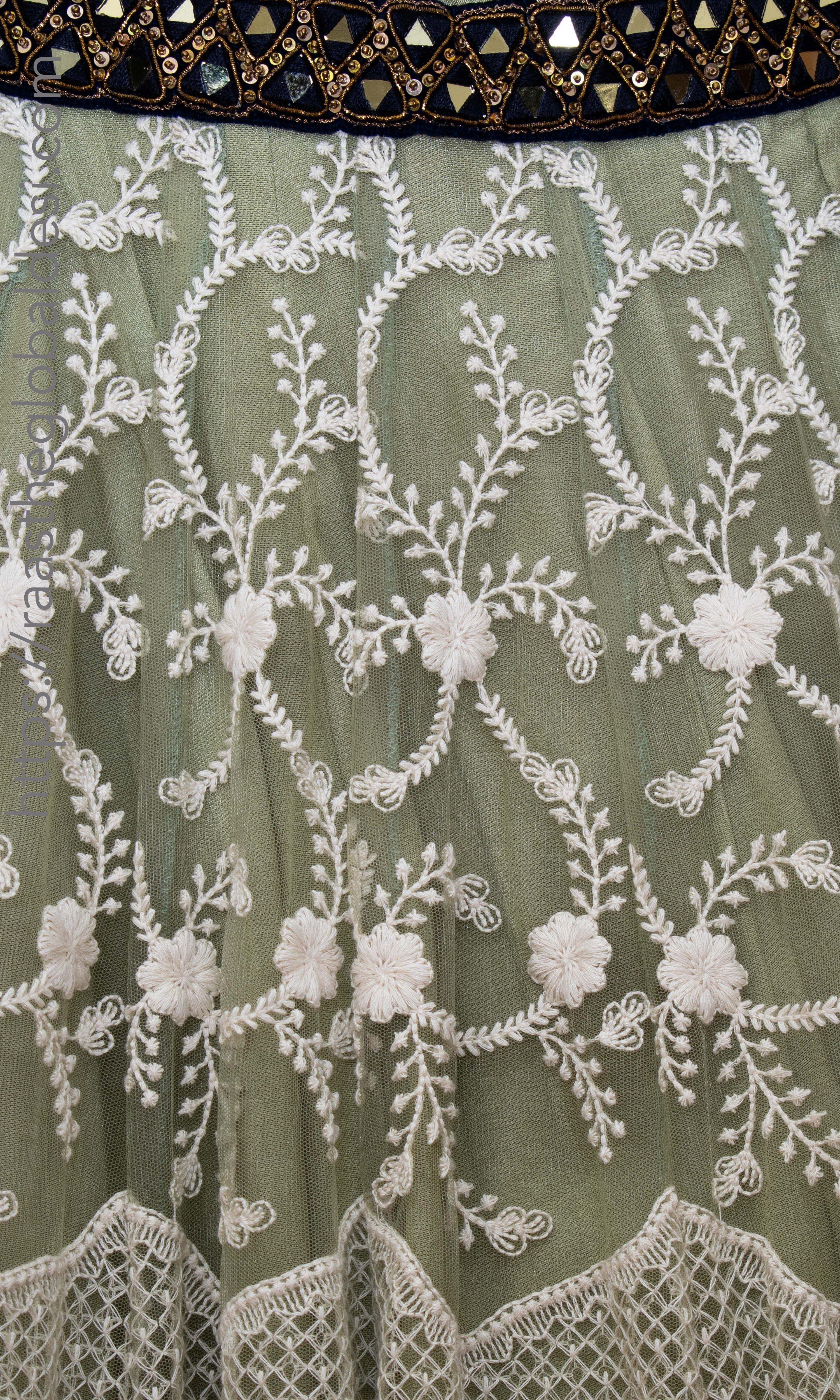 Pista Lehenga Choli with Heavy Embroidery - Image 10