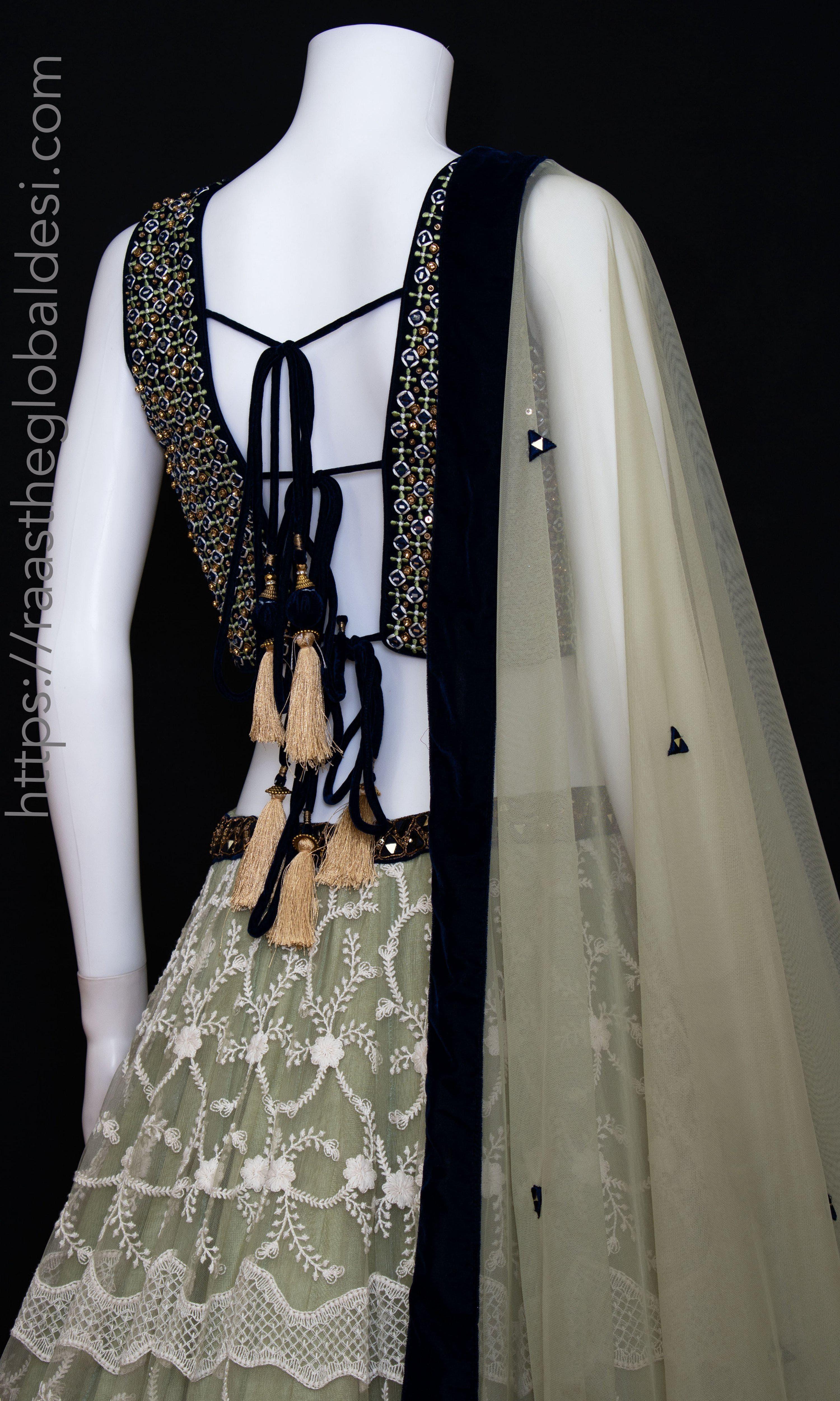 Pista Lehenga Choli with Heavy Embroidery - Image 12