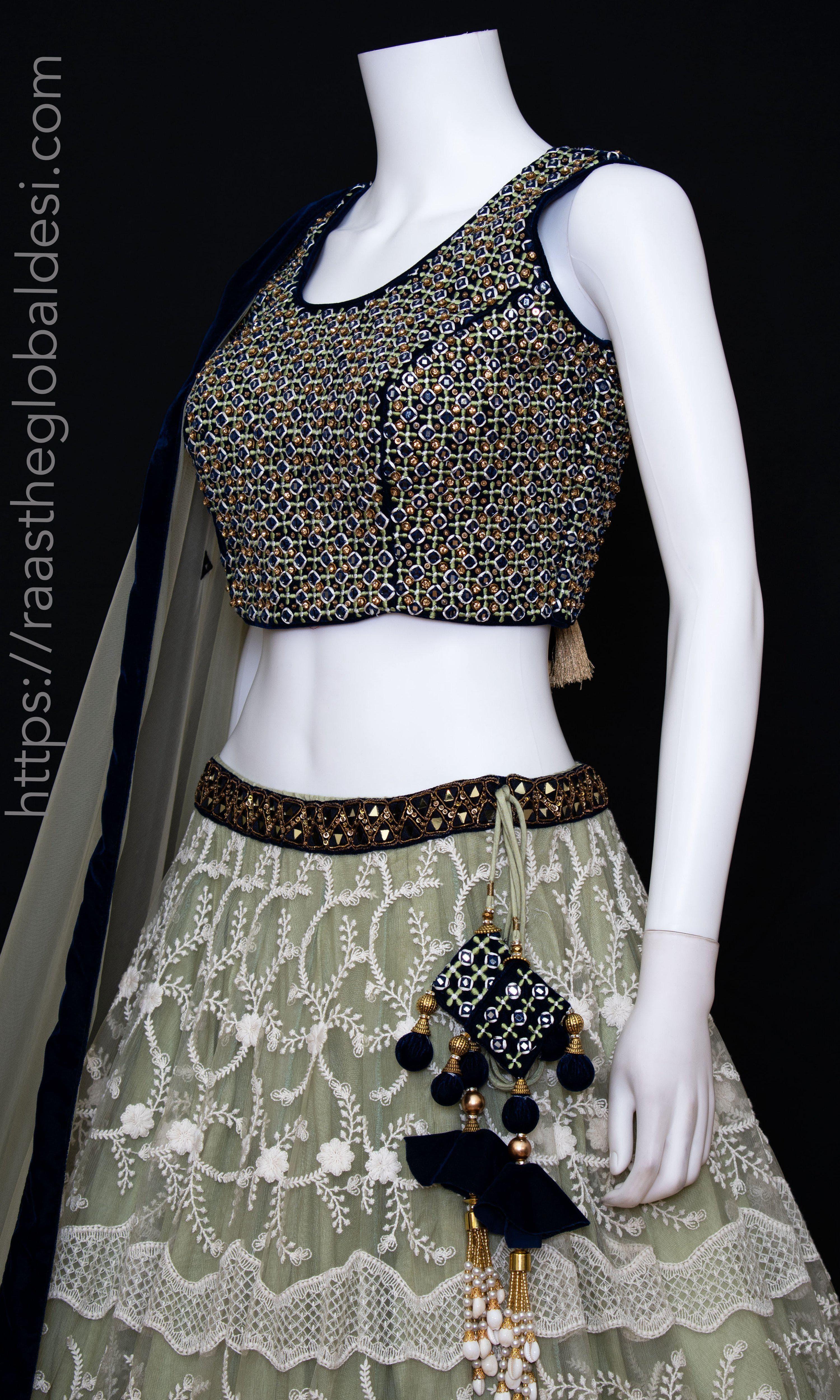 Pista Lehenga Choli with Heavy Embroidery - Image 5