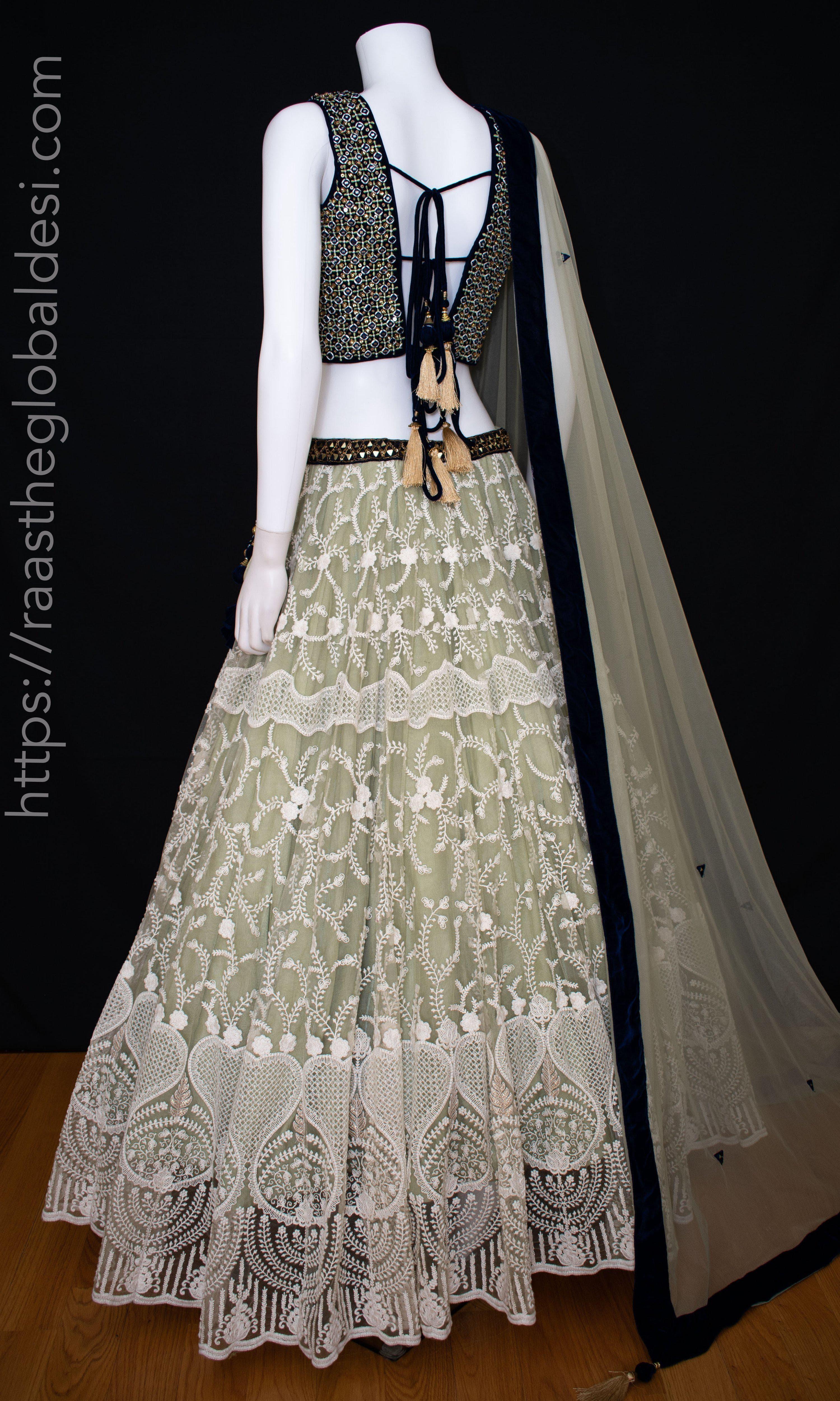 Pista Lehenga Choli with Heavy Embroidery - Image 6