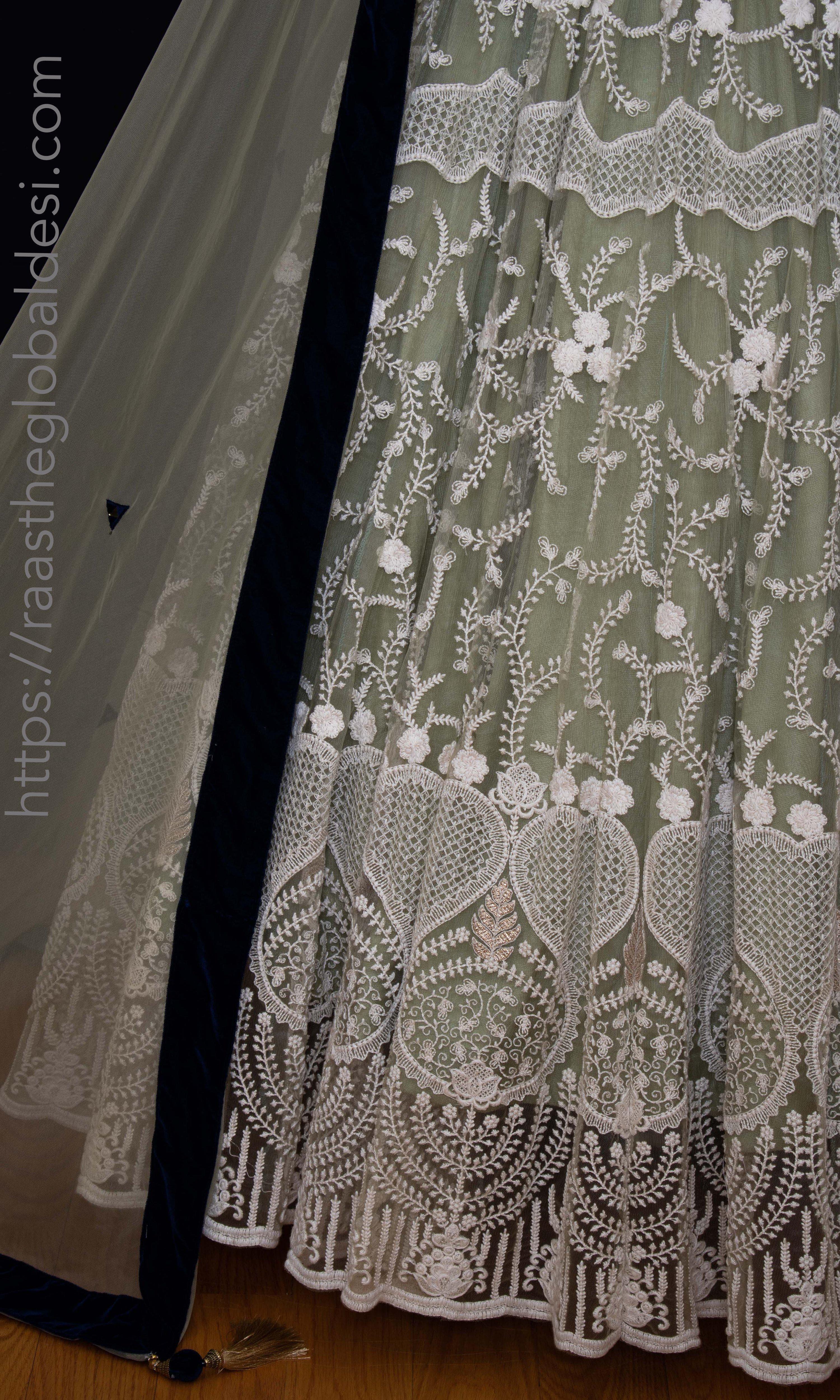 Pista Lehenga Choli with Heavy Embroidery - Image 8