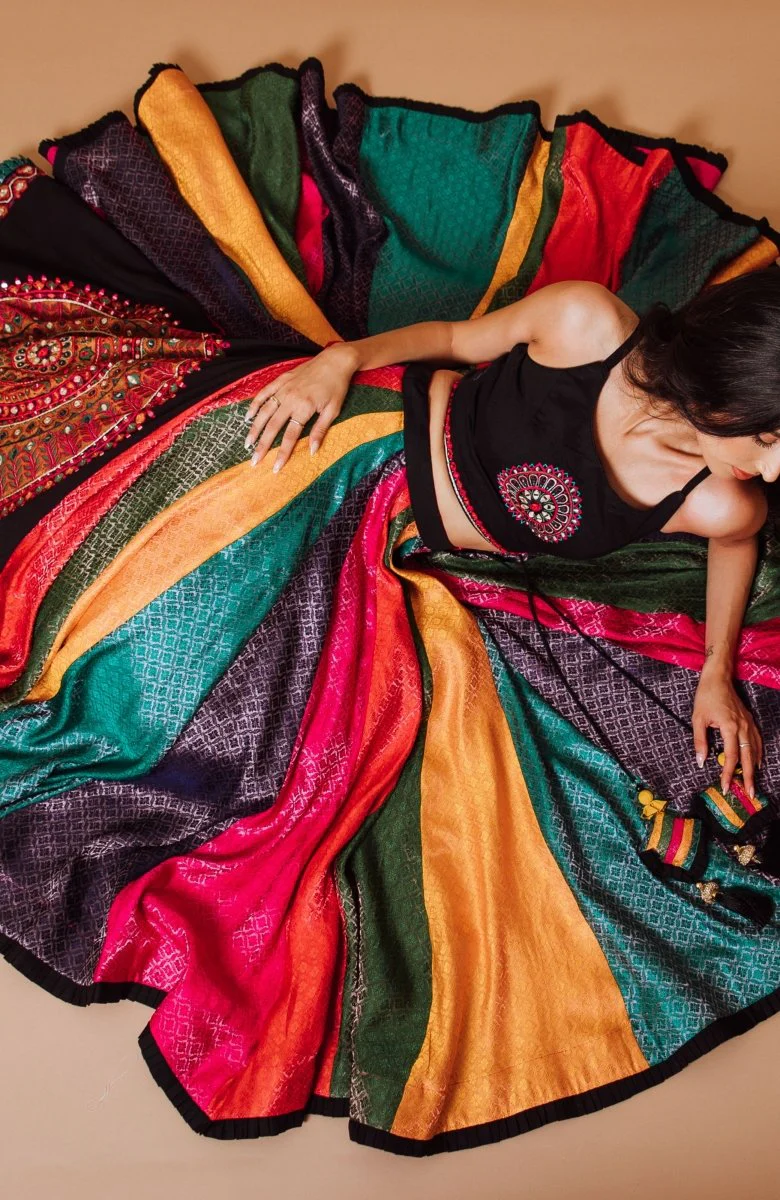 Multi Color Silk Chaniya Choli Set