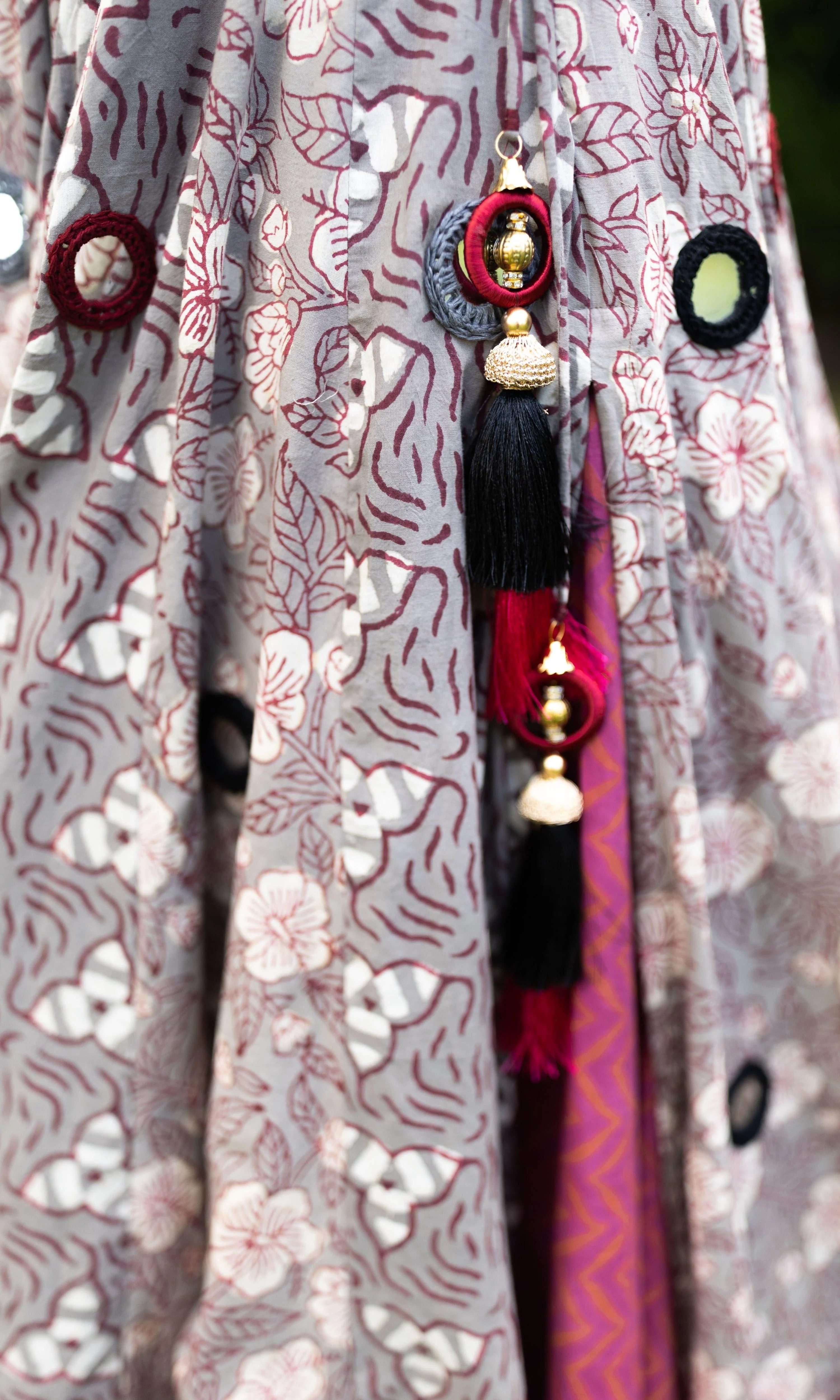 Hand Embroidered Multicolor Chaniya Choli Set - Image 7