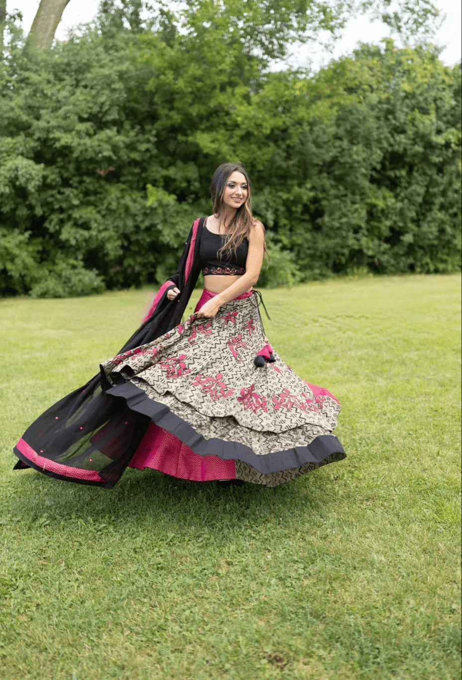 Embroidered Multicolor Chaniya Choli Set - Image 5