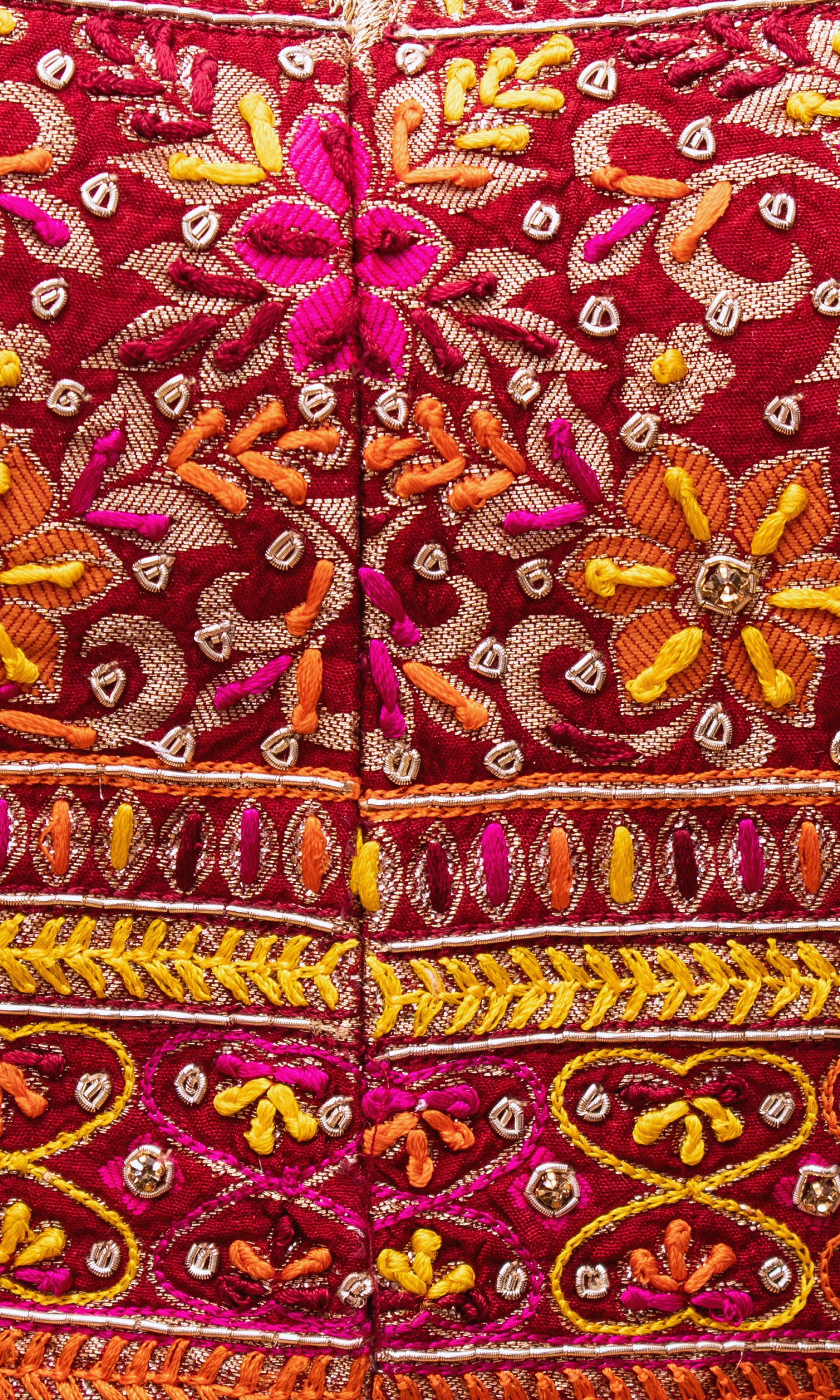 Yellow Lehenga Choli Set with Hand Embroidered Blouse - Image 5