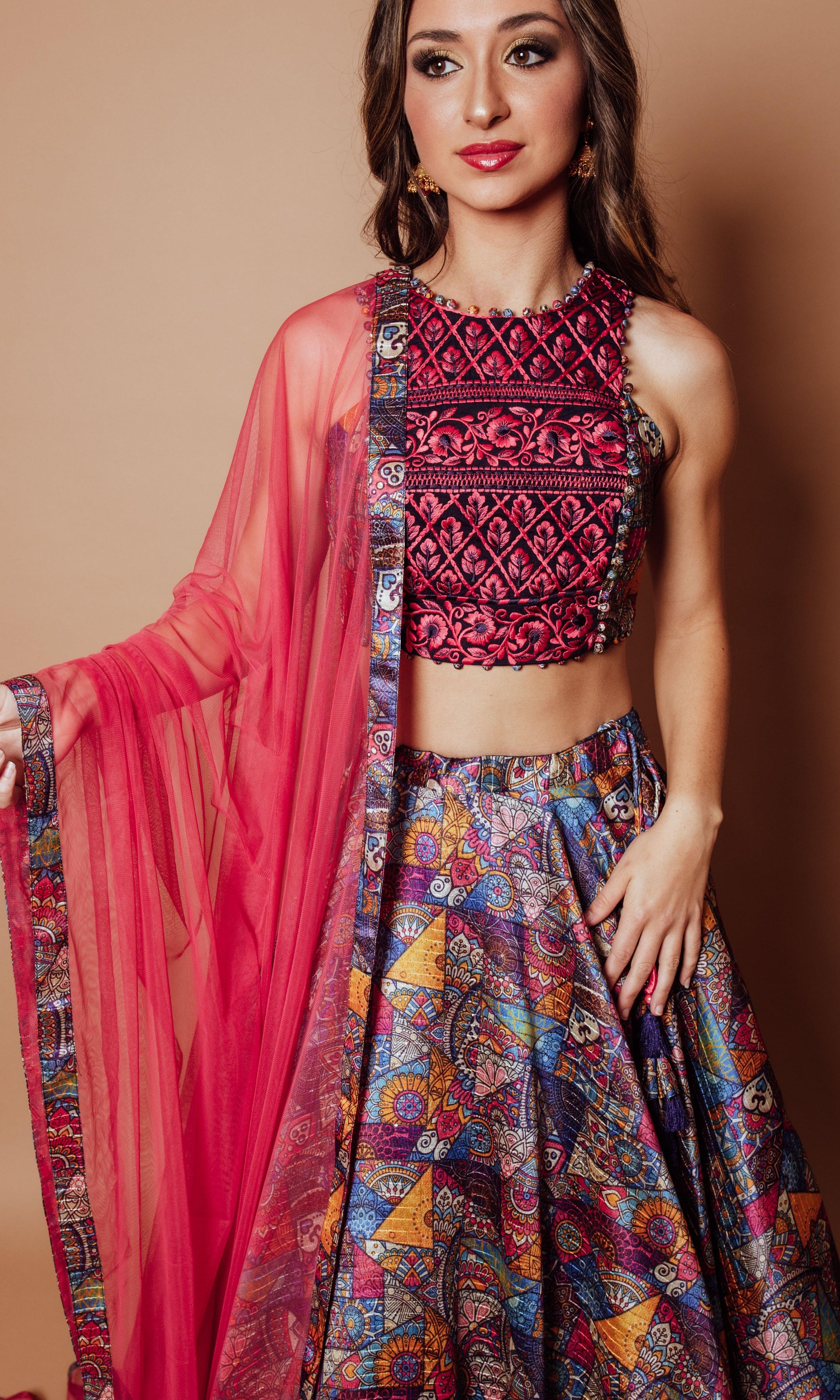 Multicolor Lehenga Choli Set - Image 3