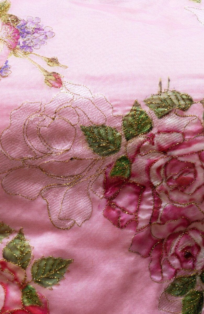 Pink Organza Silk Lehenga Choli - Image 3