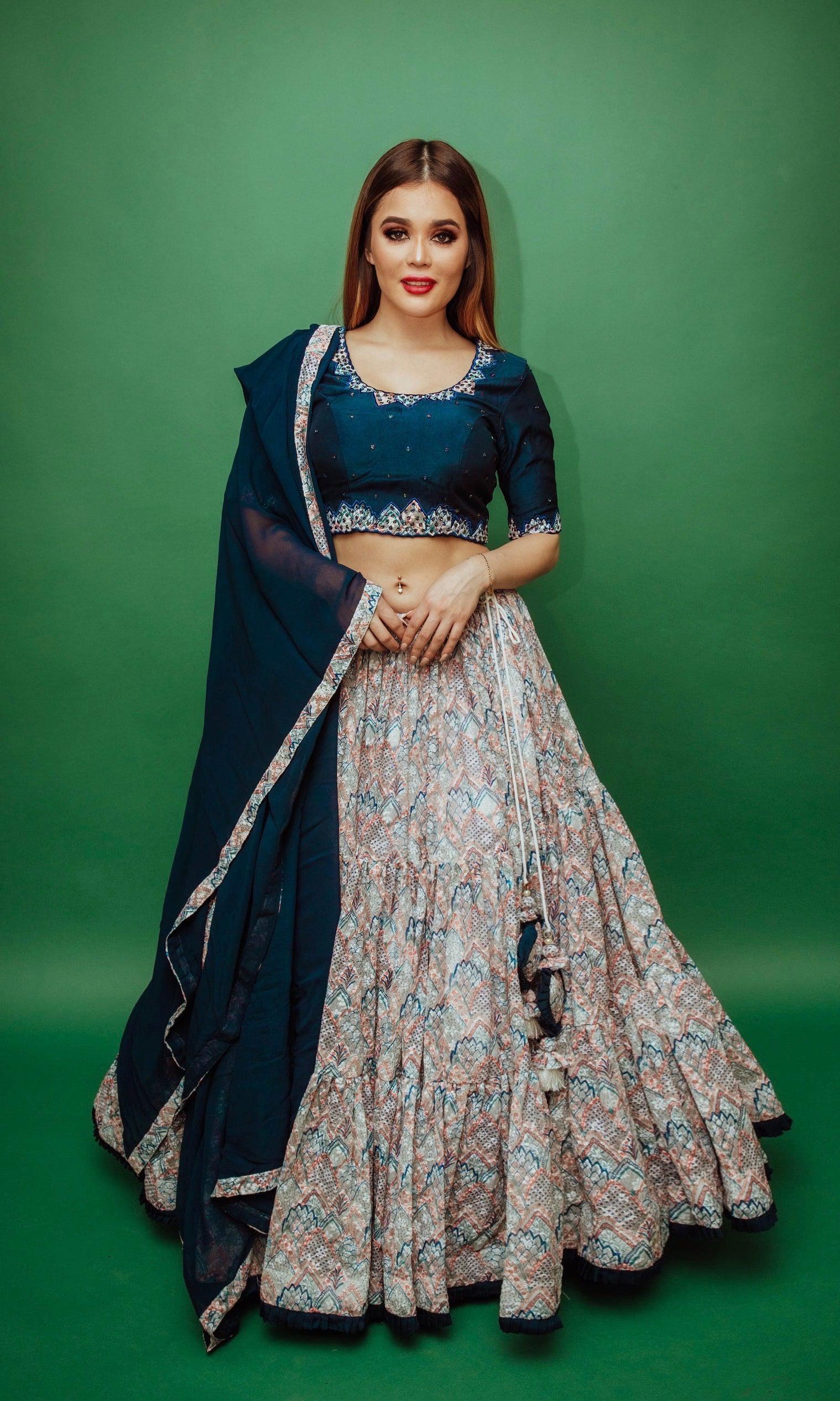 Multicolor Sequins Lehenga Set - Image 3