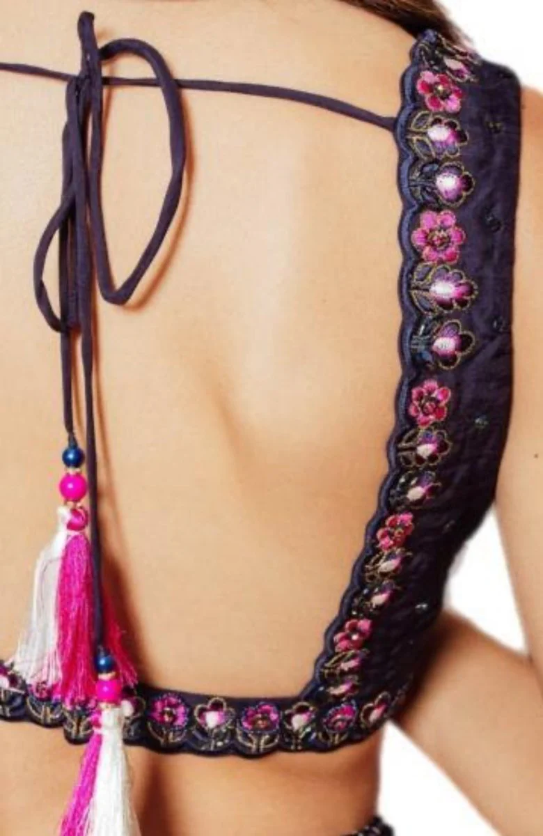 Pink Tie Dye Lehenga Choli Set - Image 11