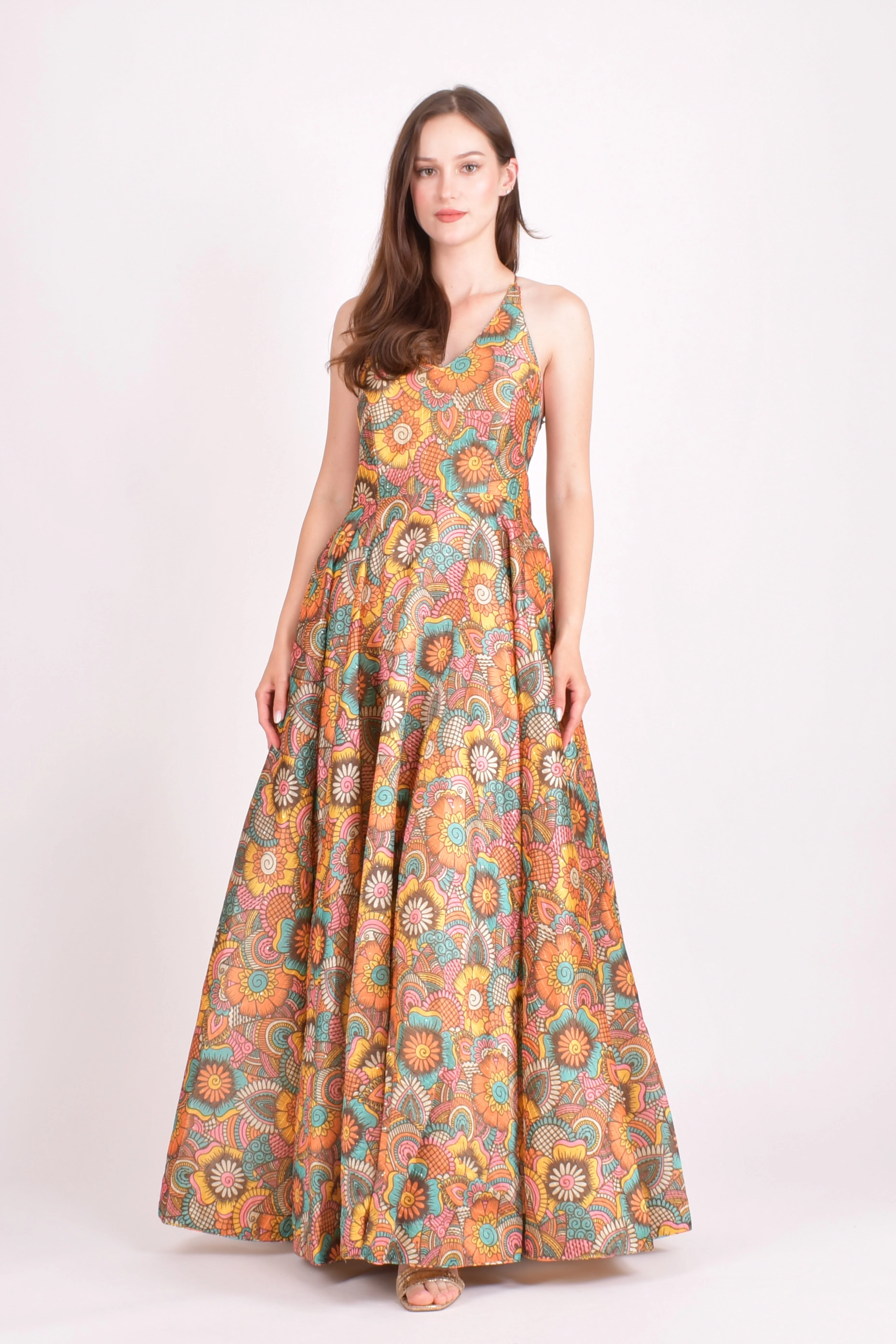 Long Dress with Sequins Work - Image 5