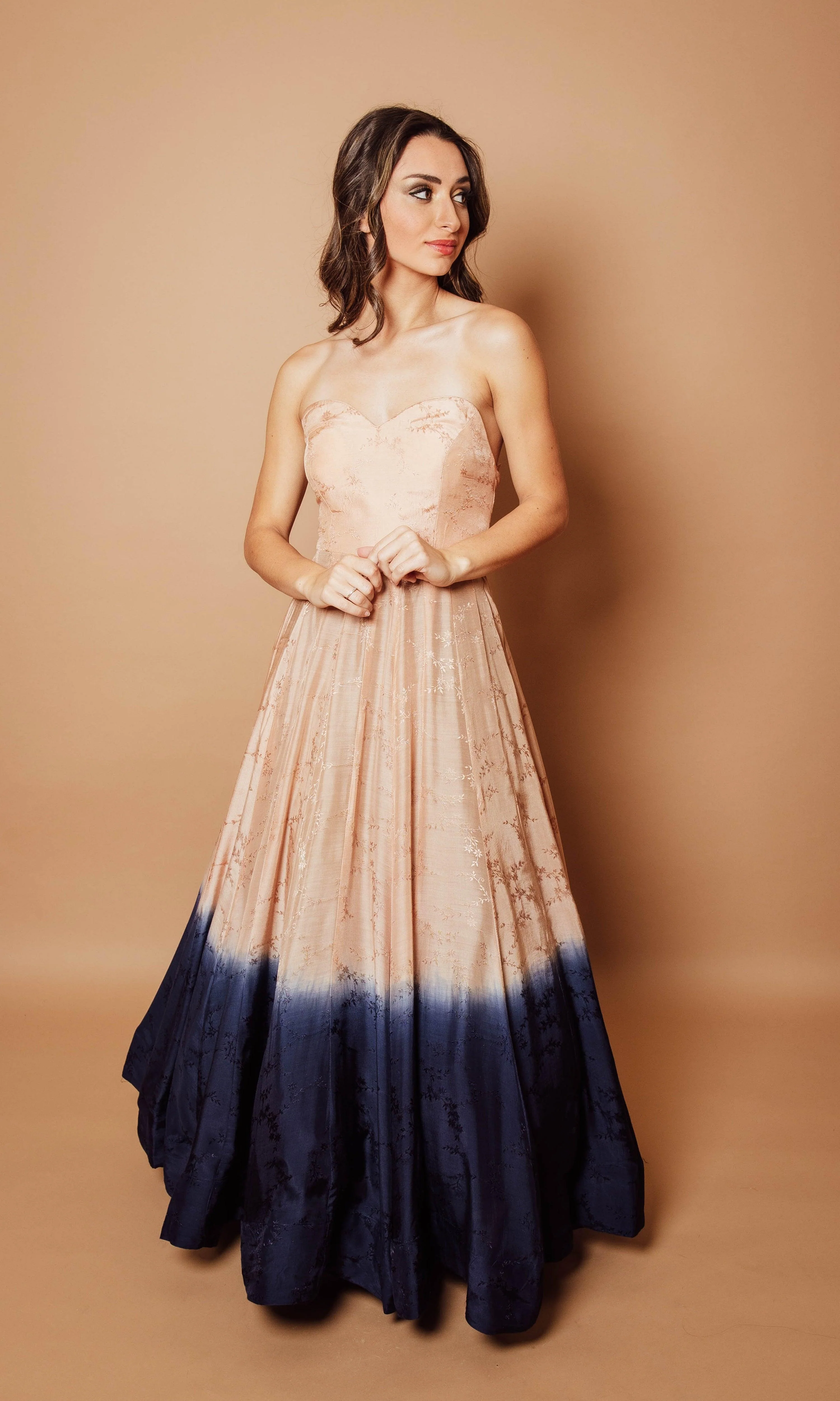 Convertible Jacquard Ombre Long Dress - Image 3