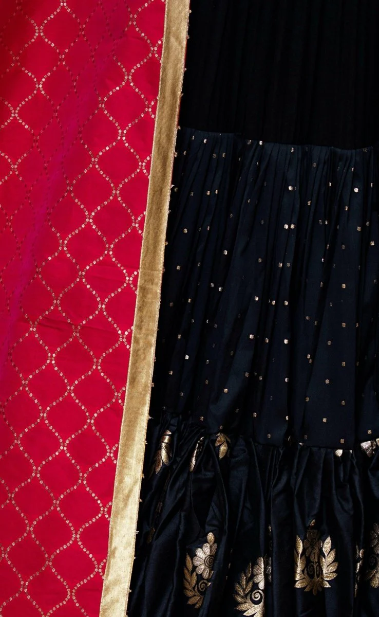Black Full Flare Chaniya Choli Set - Image 7