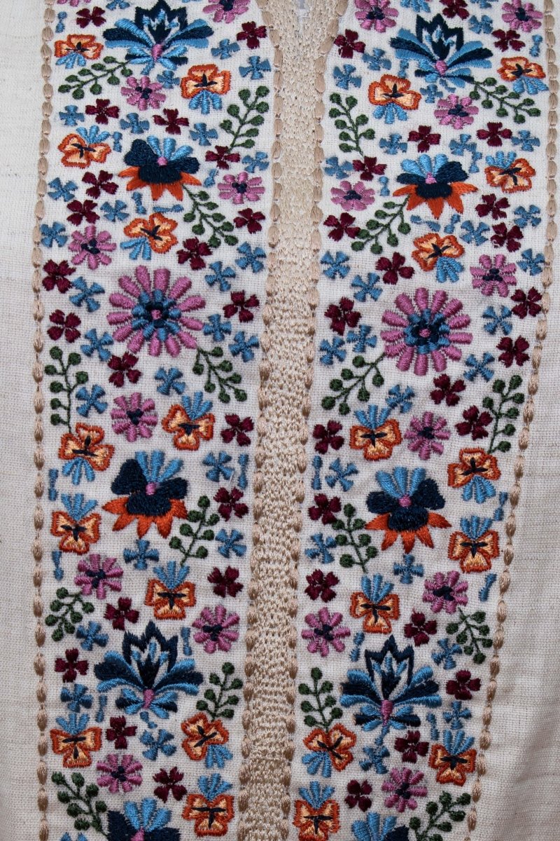 White Embroidered Cotton Midi Dress - Image 4