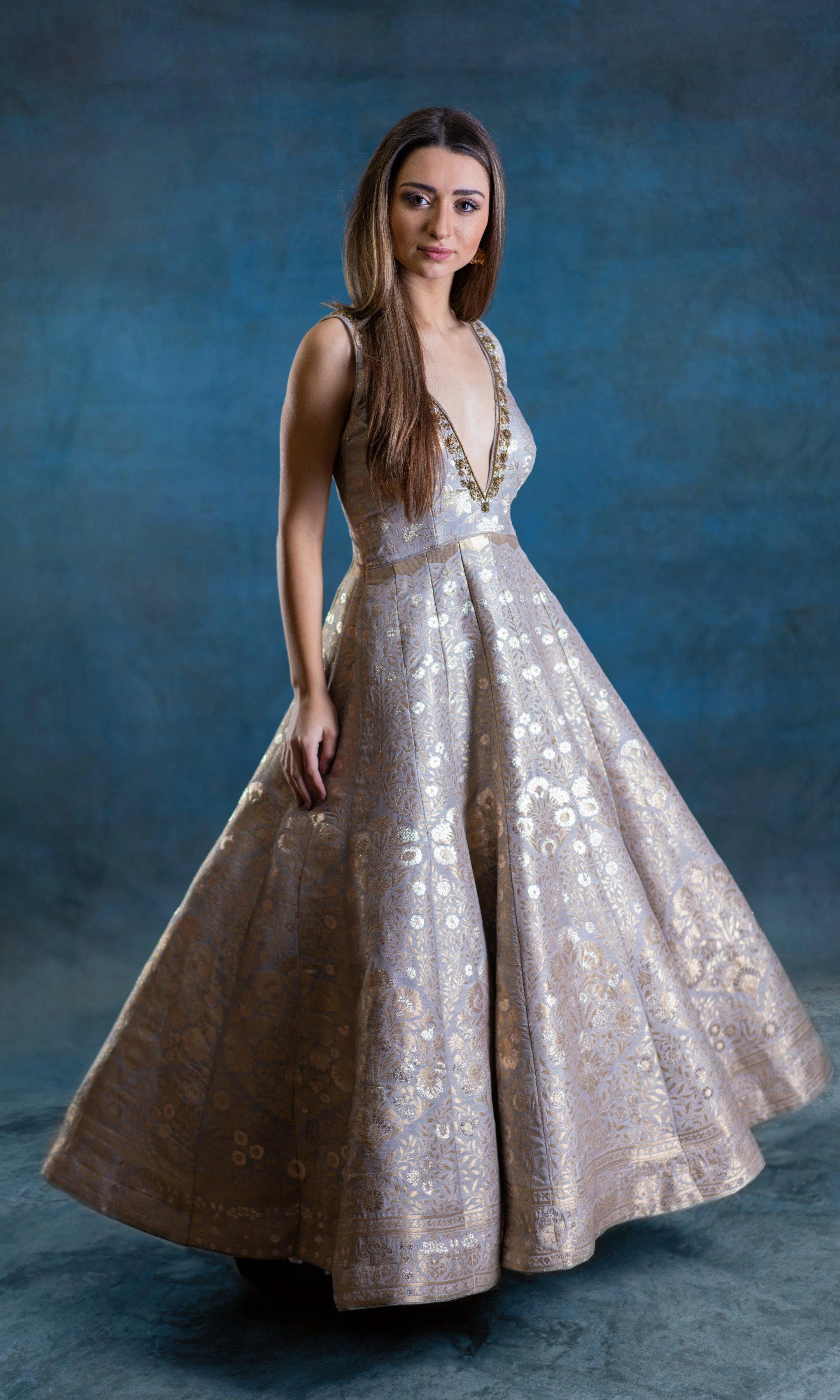 A-Line Gown with Hand Embroidery - Image 3