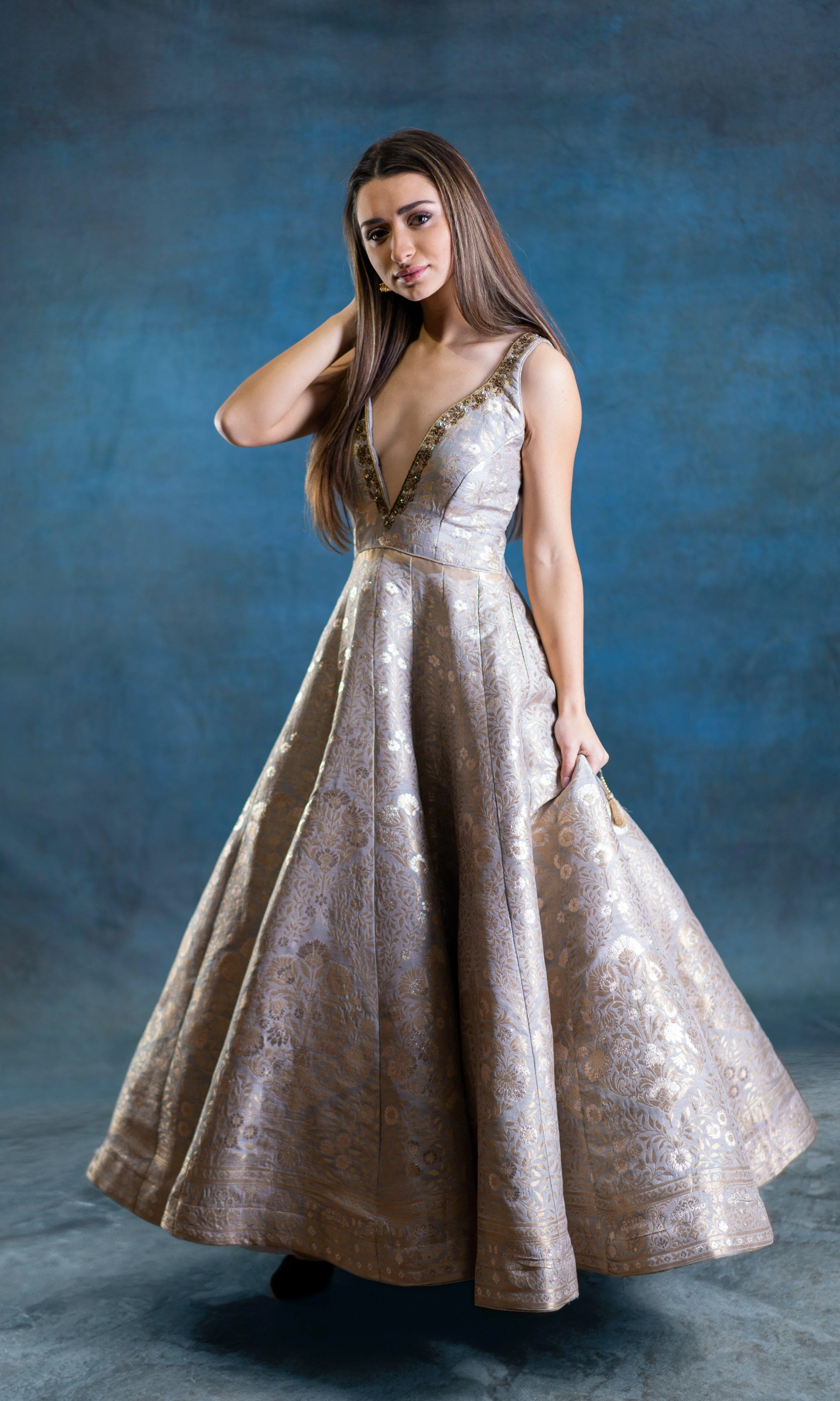 A-Line Gown with Hand Embroidery - Image 5