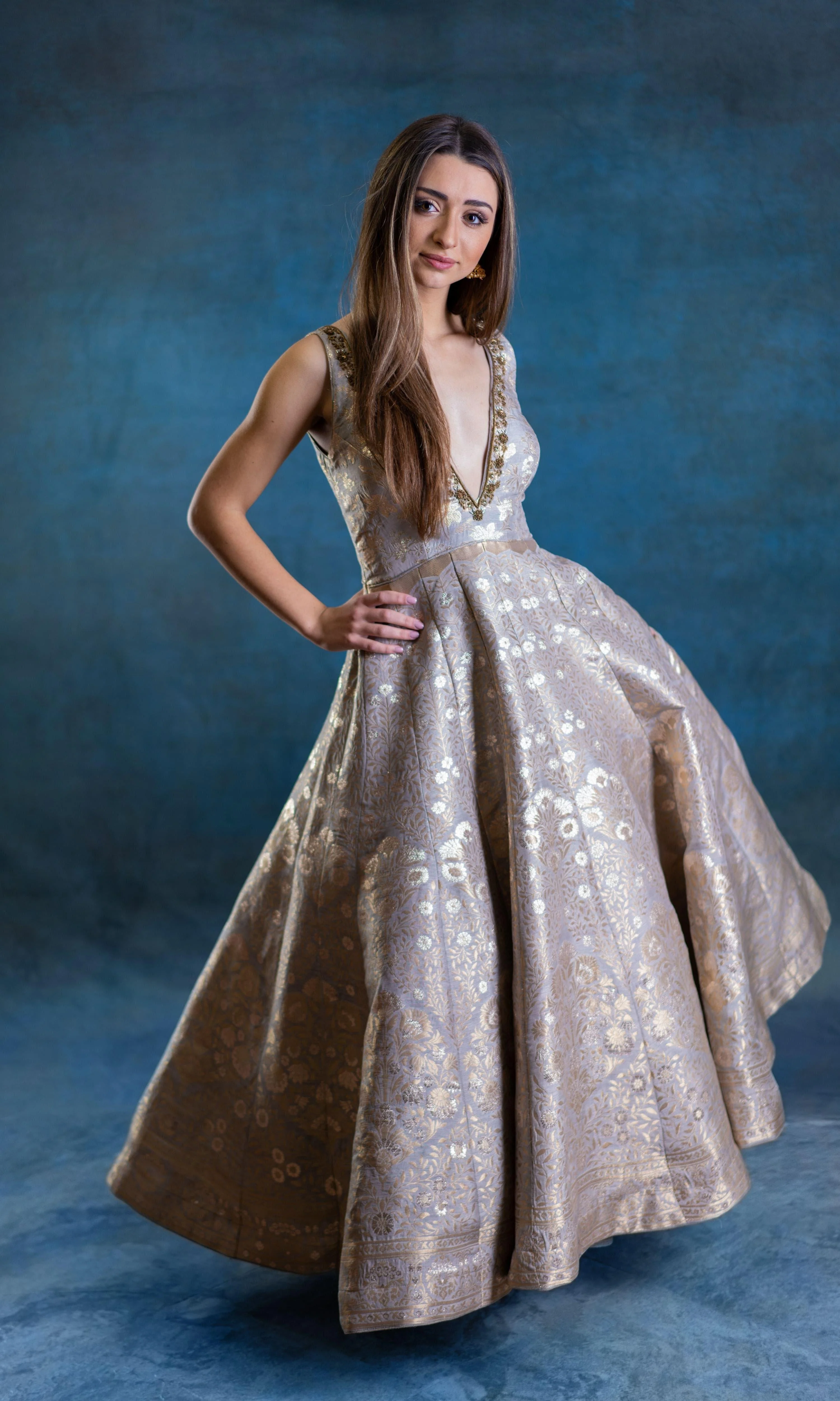 A-Line Gown with Hand Embroidery - Image 6