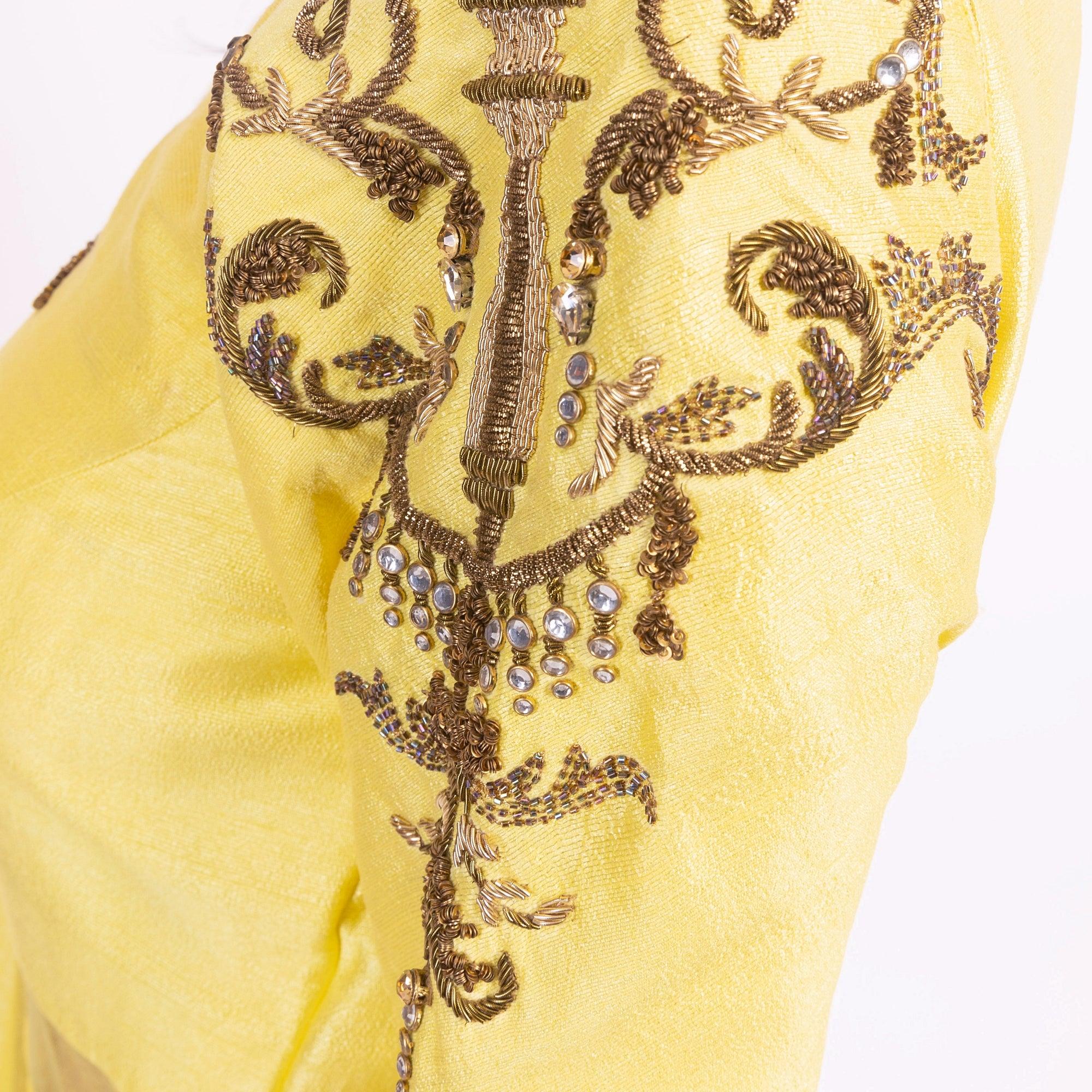 Evadne Yellow Sequins Work Gown - Image 8