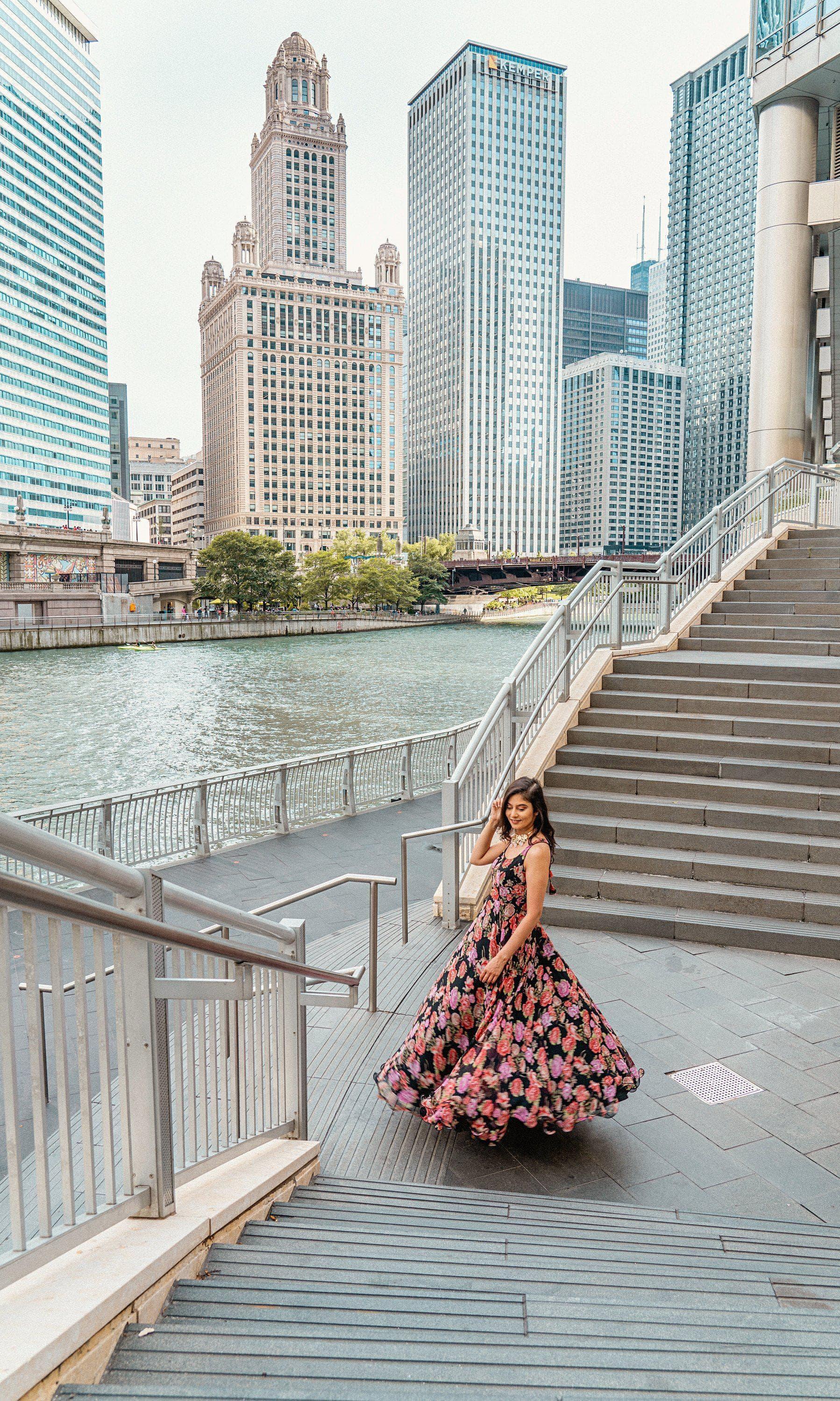Floral Printed Long Dress - Image 5