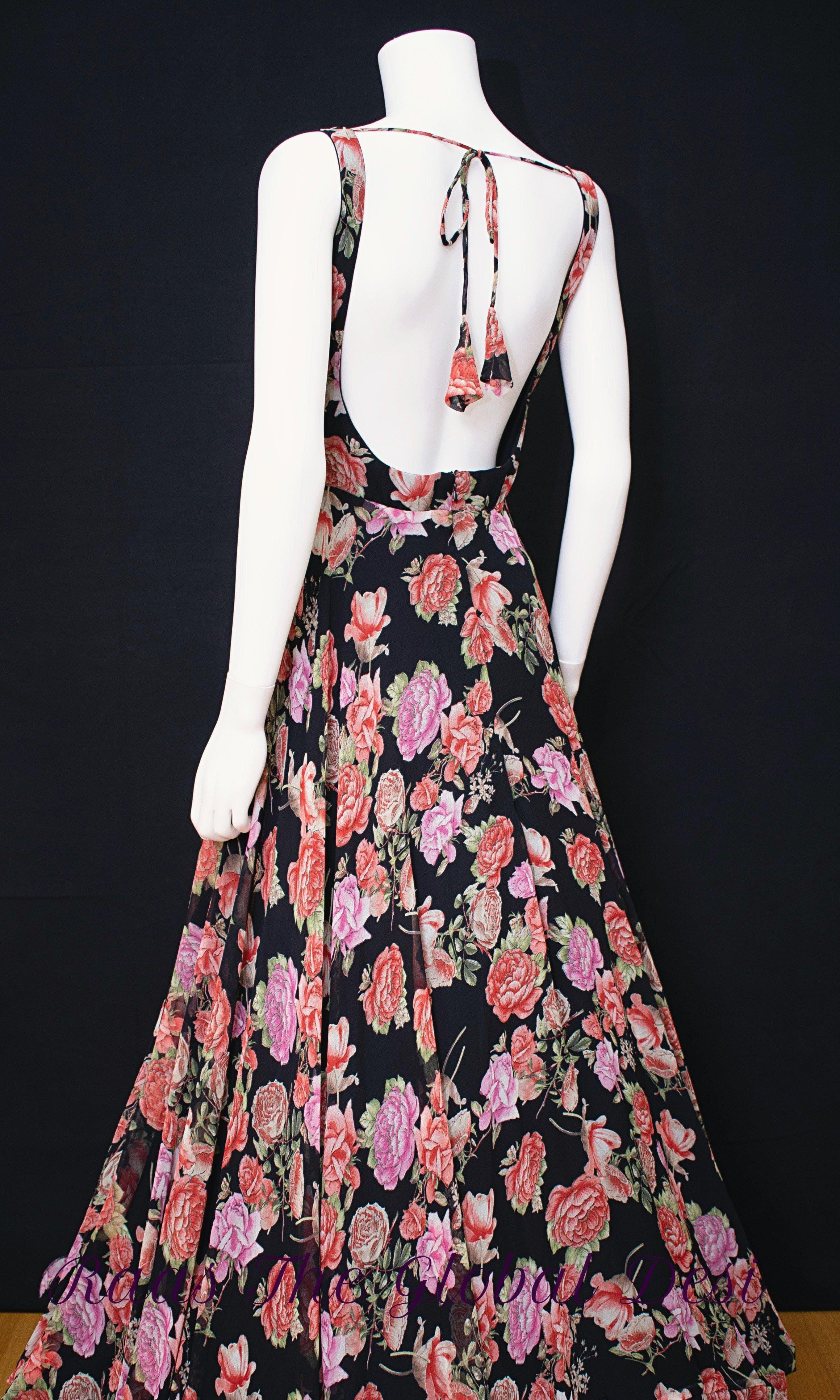 Floral Printed Long Dress - Image 6