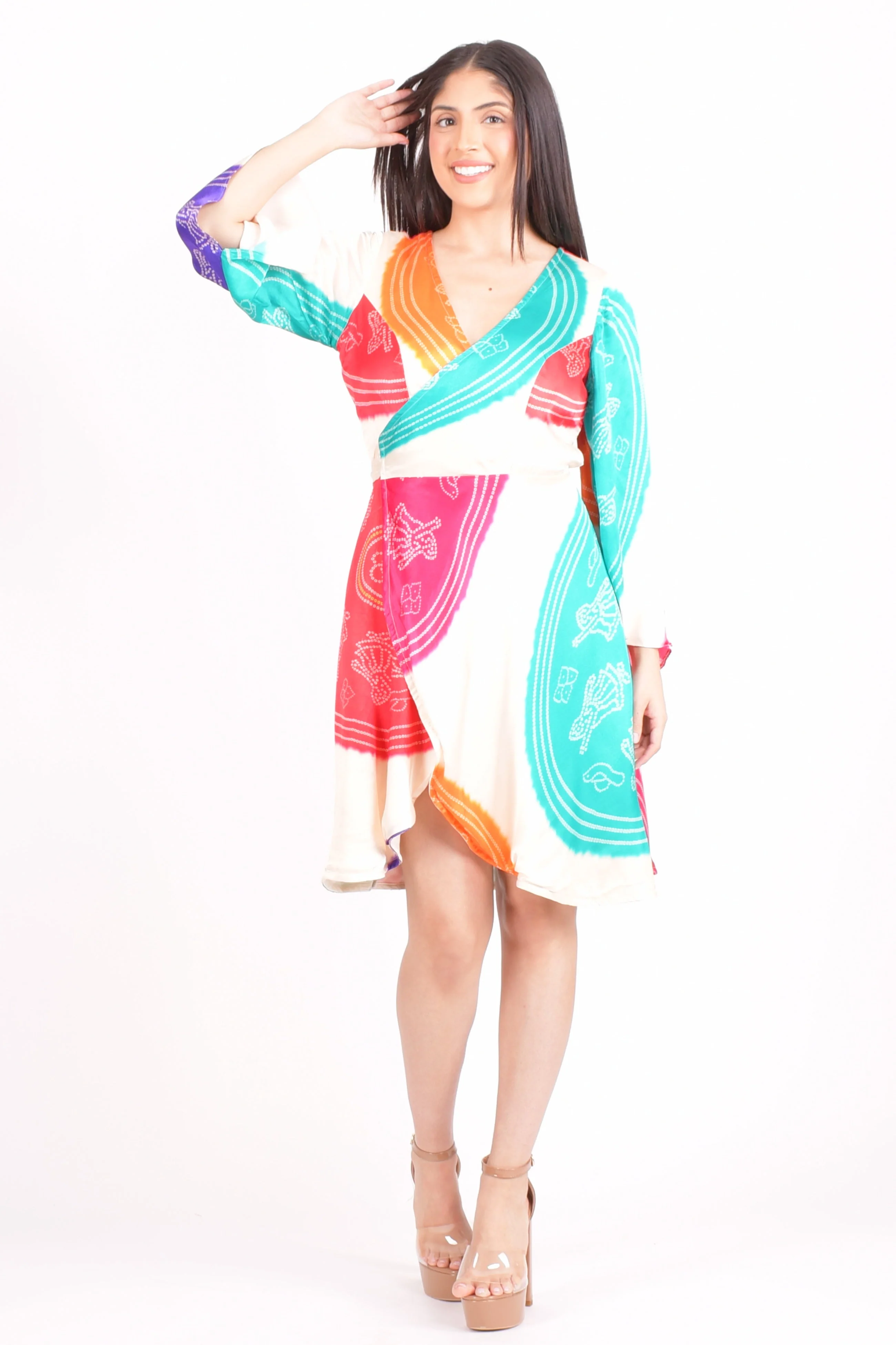 Bandhani Wrap Dress