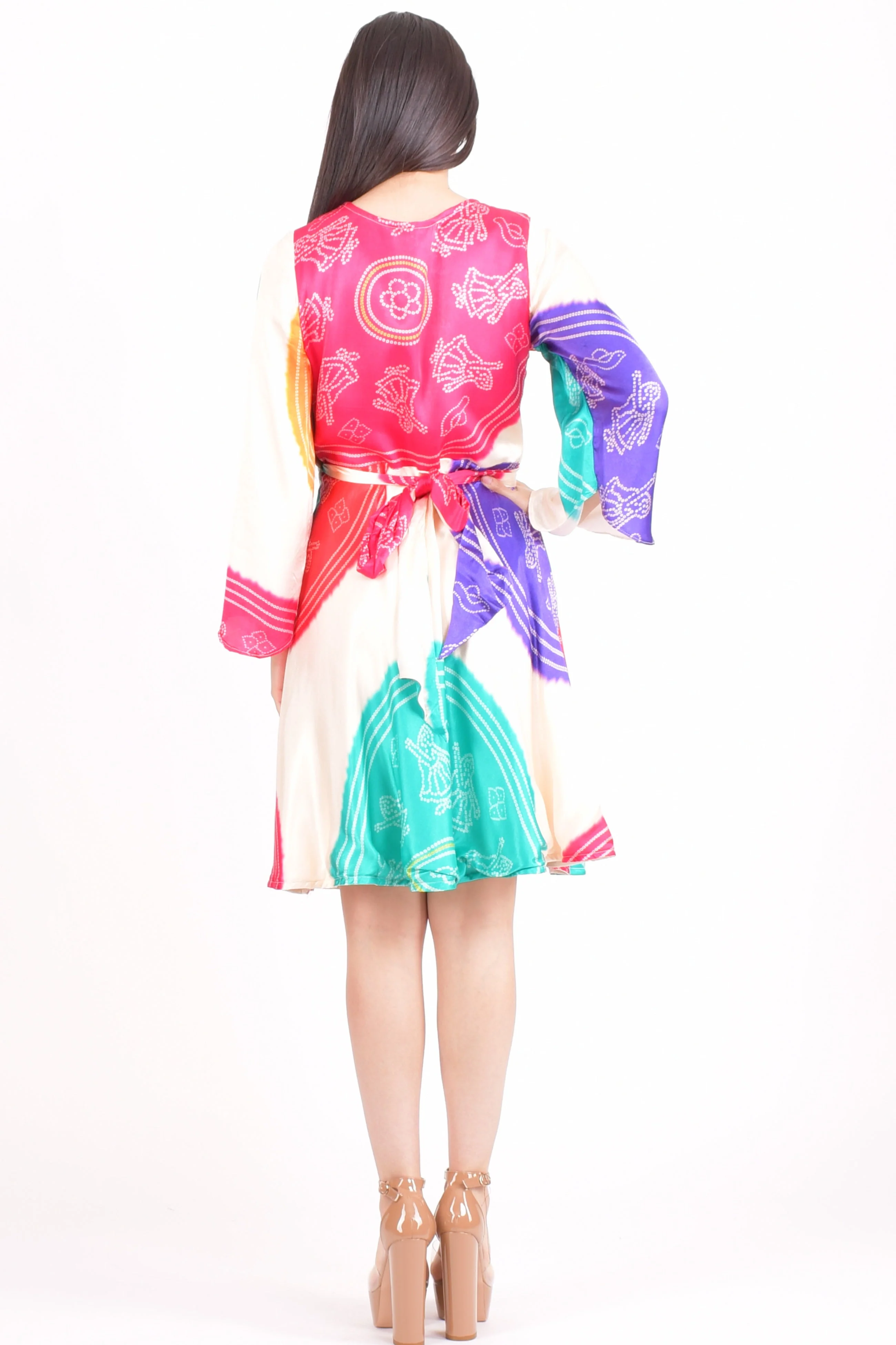 Bandhani Wrap Dress - Image 2