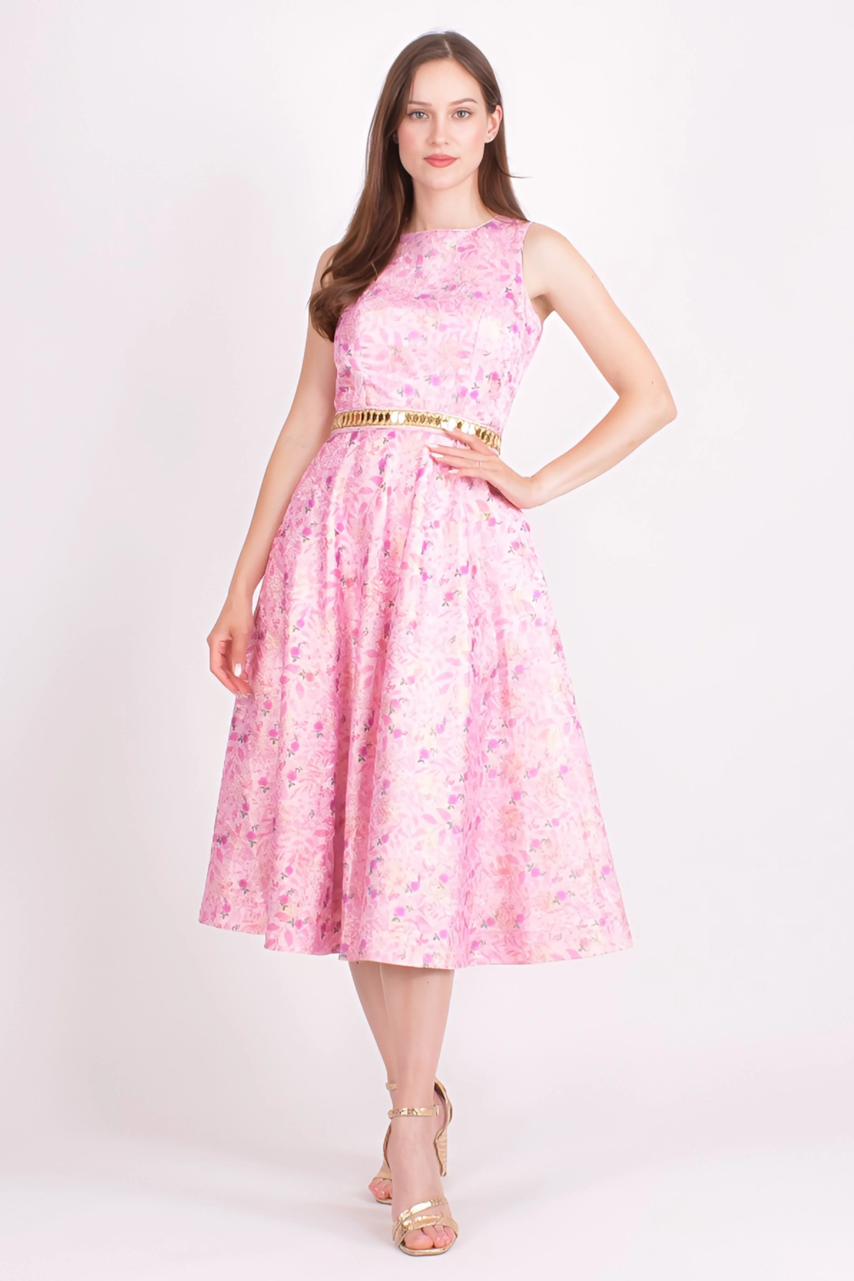 Jacquard Embroidered Midi Dress - Image 3