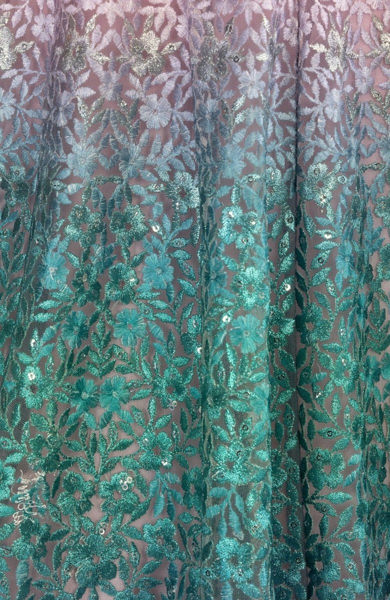 Ombre Sequins Embroidered Gown - Image 3