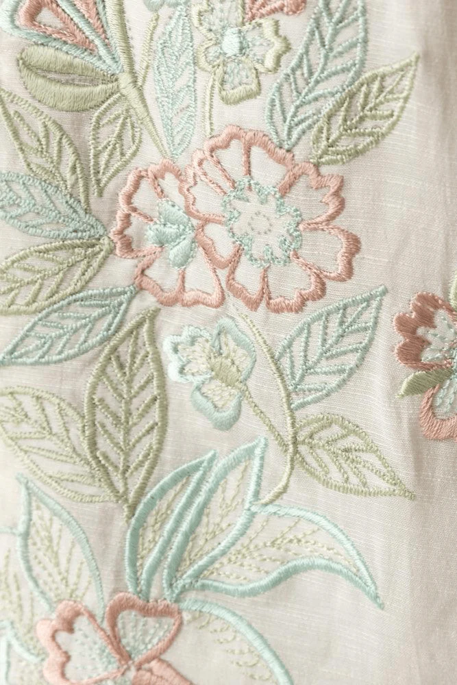 Midi Dress with Floral Hand Embroidery - Image 8