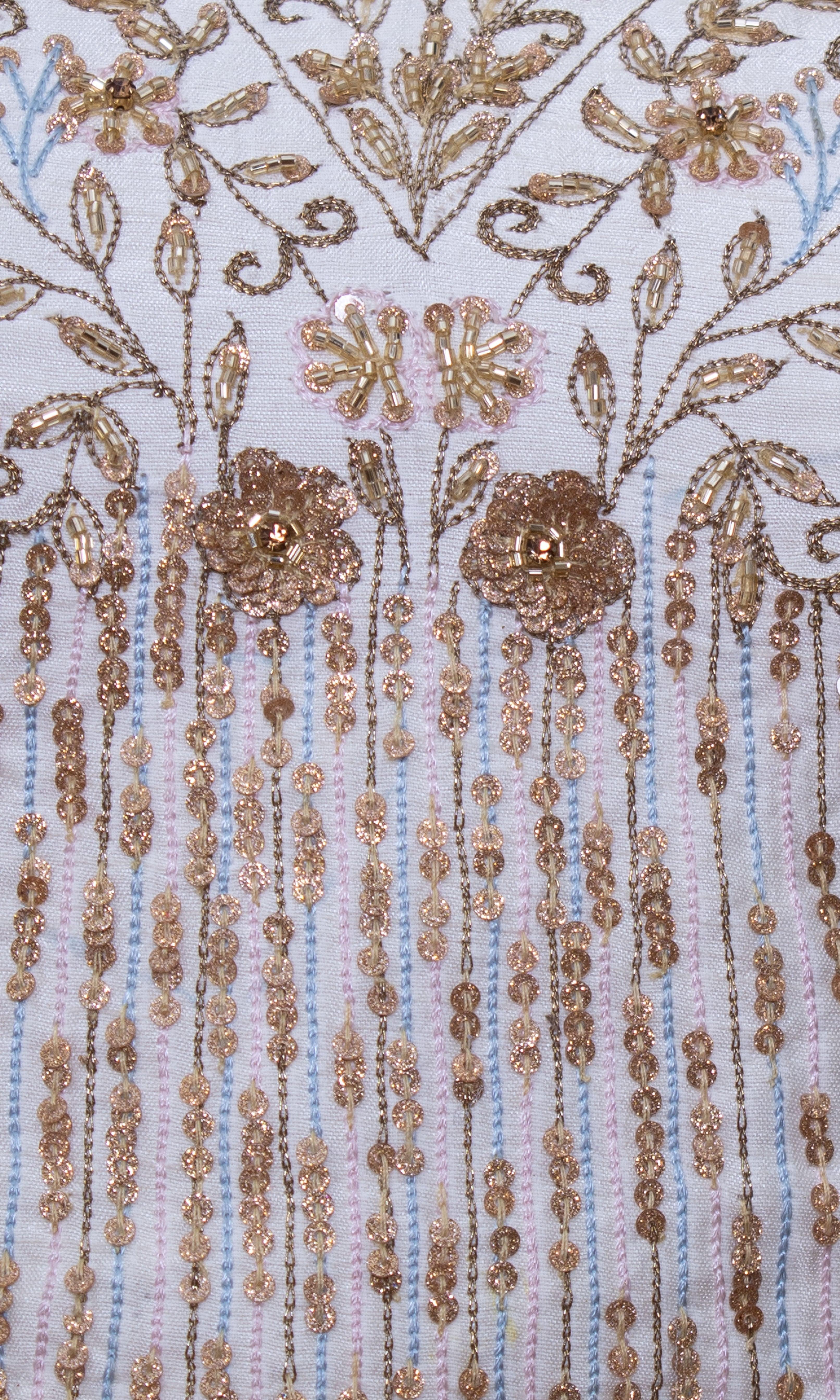 Ivory Hand Embroidered Bridal Lehenga Choli Set - Image 3