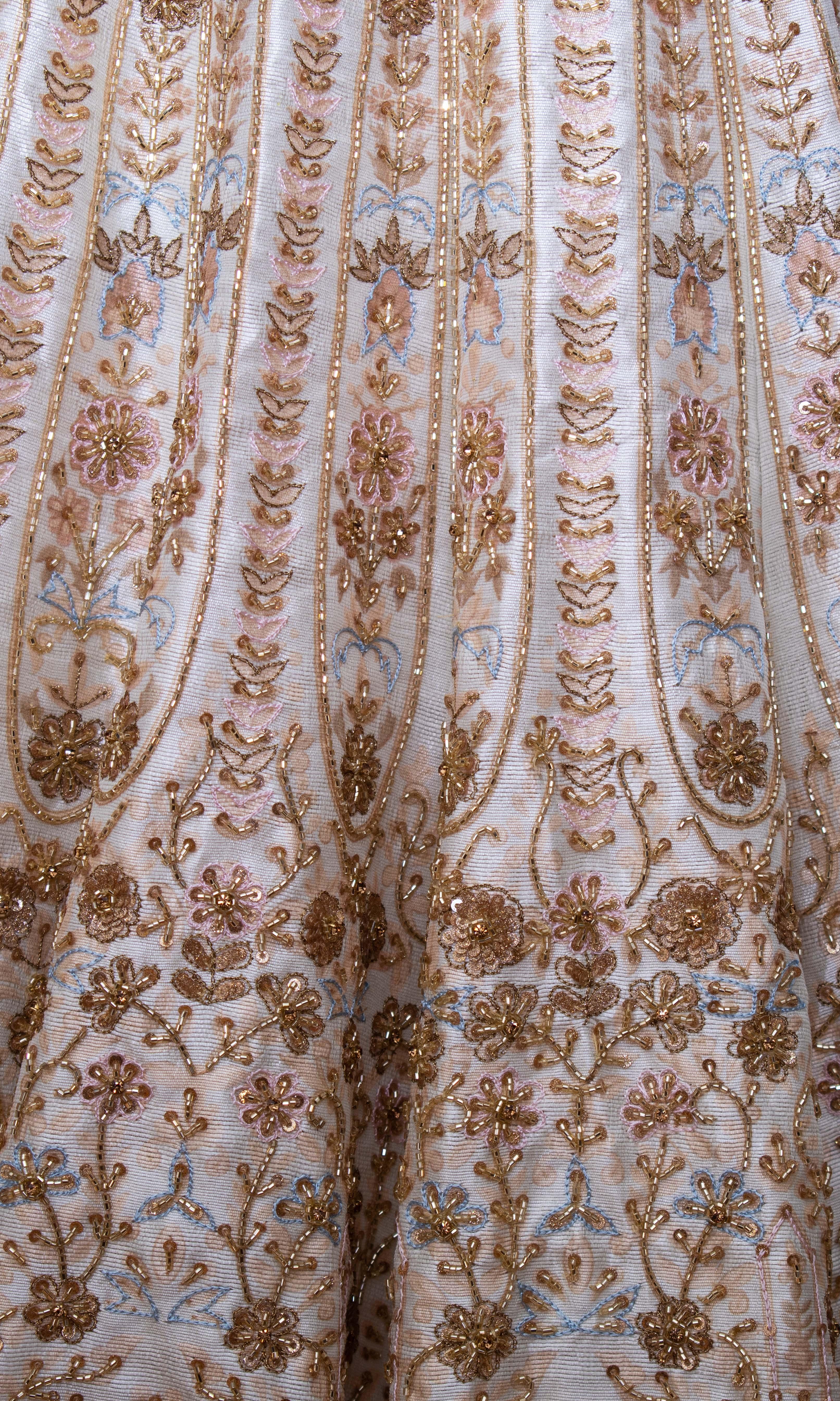 Ivory Hand Embroidered Bridal Lehenga Choli Set - Image 6