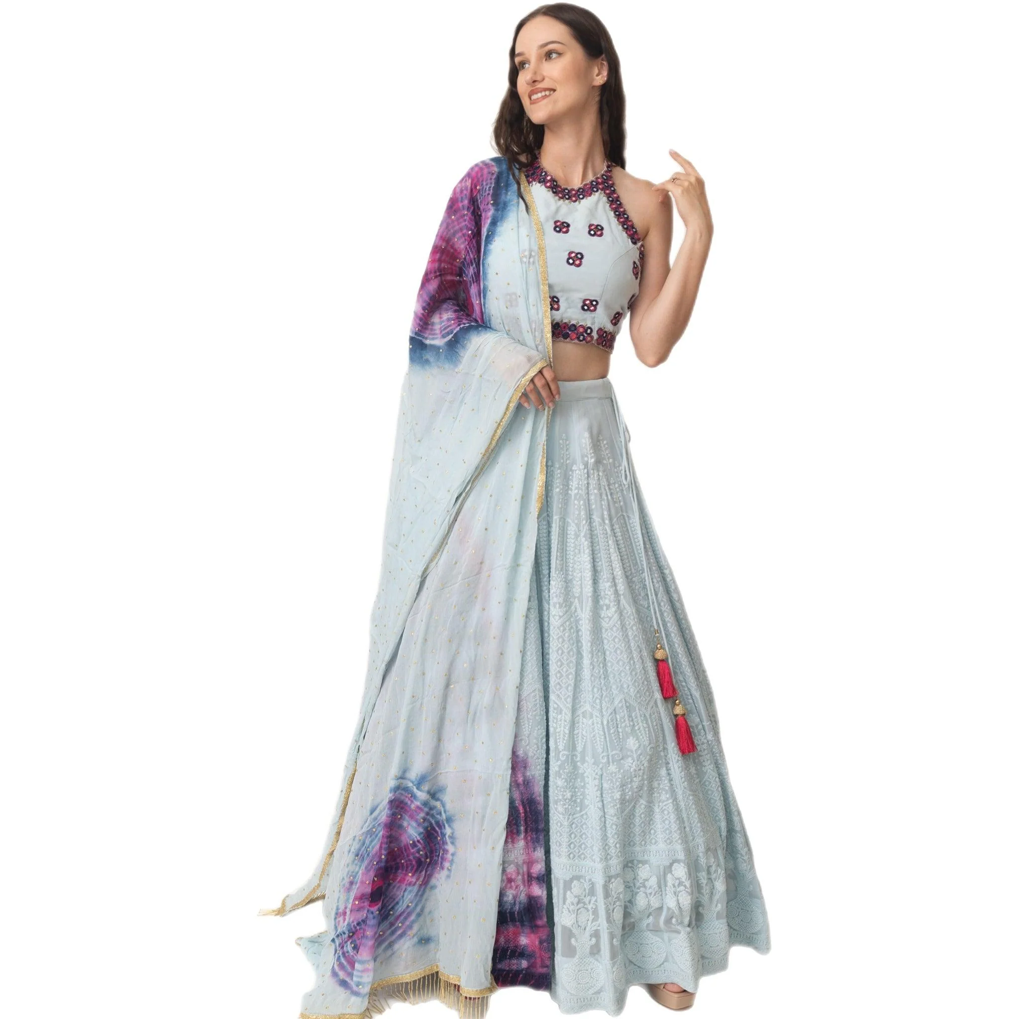 Tie Dye Lehenga Choli Set