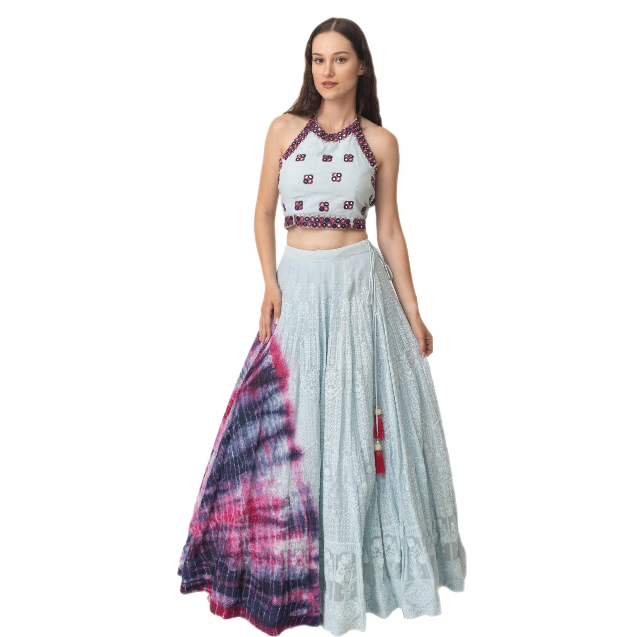 Tie Dye Lehenga Choli Set - Image 4