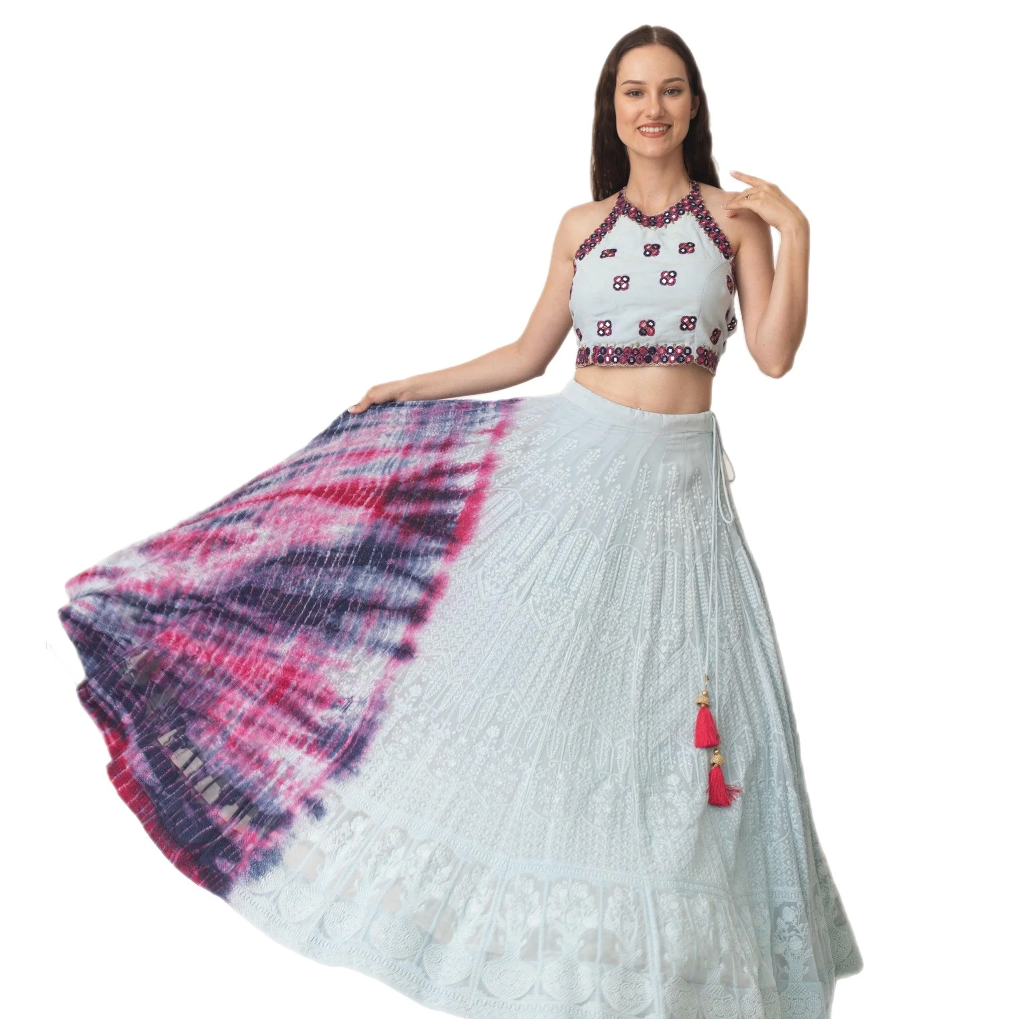 Tie Dye Lehenga Choli Set - Image 5